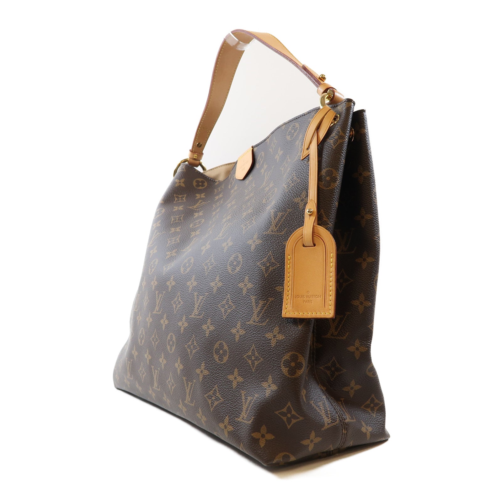 LOUIS VUITTON Monogram Graceful MM金扣肩背袋啡色