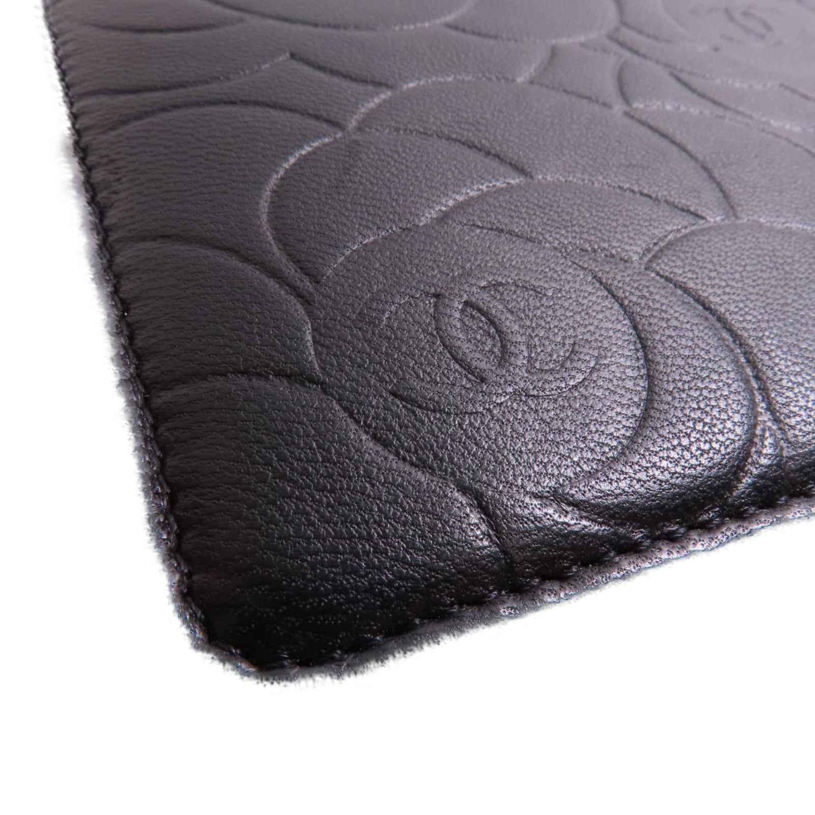 CHANEL 羊皮皮革Long Wallet銀扣錢包