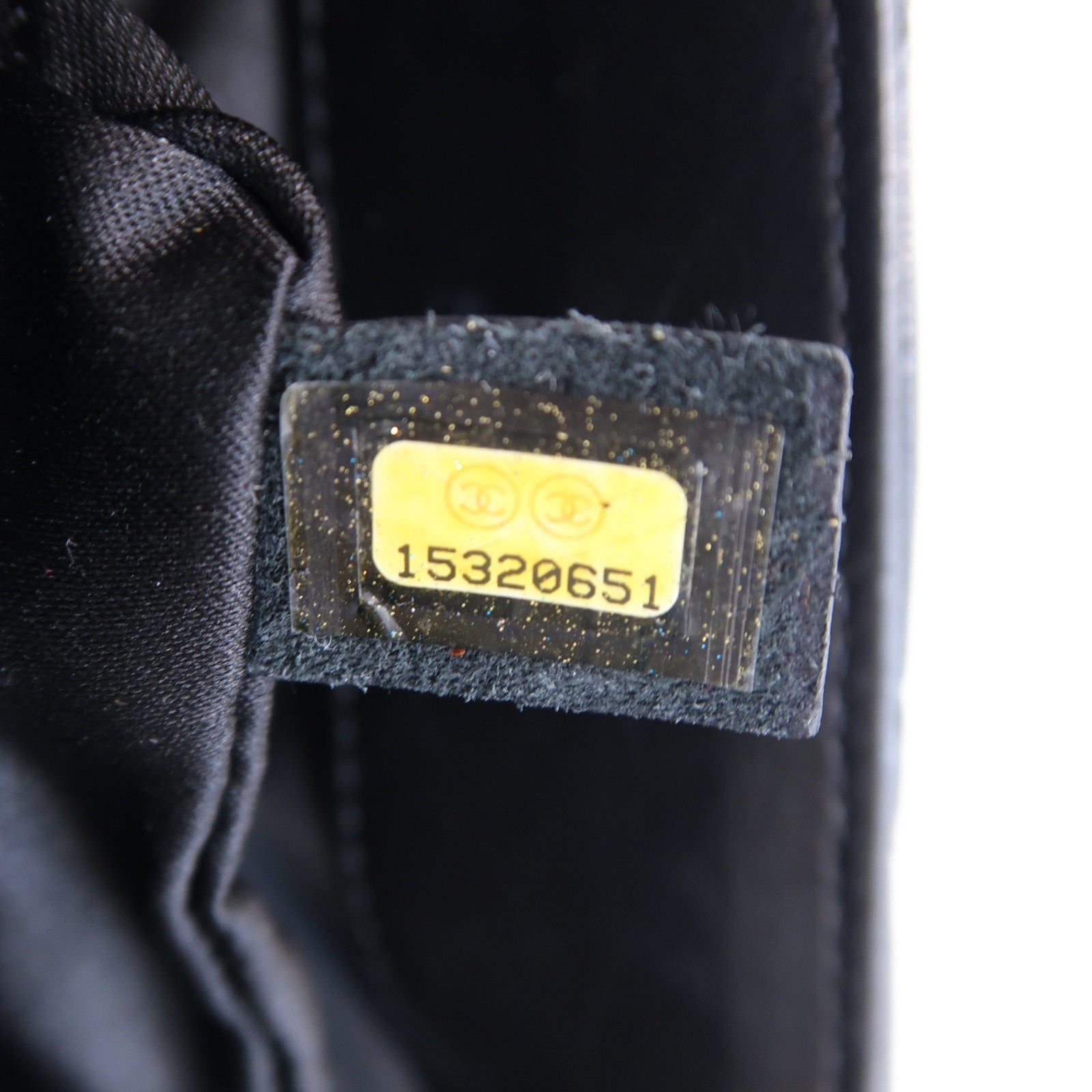 CHANEL 菱格羊皮皮革Chain Shoulder銀扣鏈帶肩背袋黑色