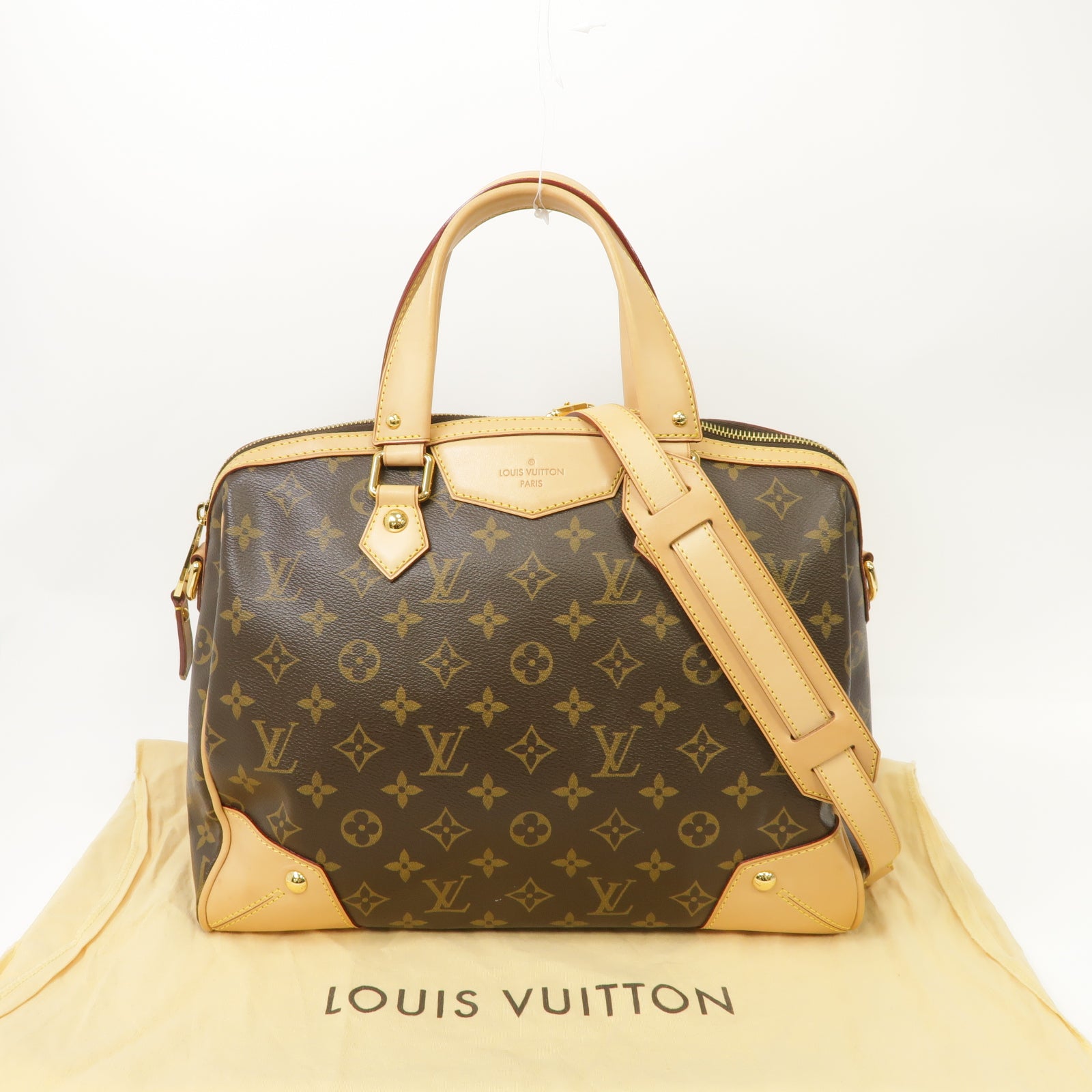 LOUIS VUITTON Monogram Retiro PM金扣手挽肩背兩用袋啡色