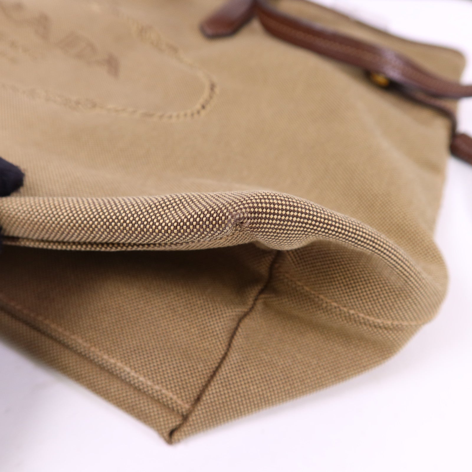 PRADA 帆布Tote Bag金扣手挽袋