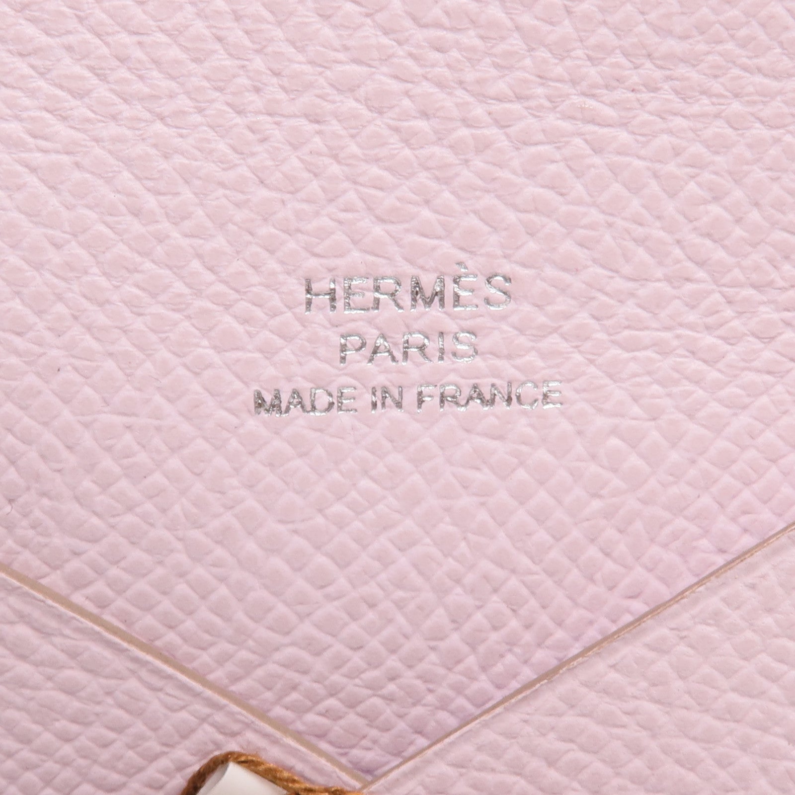 HERMES Epsom皮革Calvi Card Holder卡片套Mauve Pale
