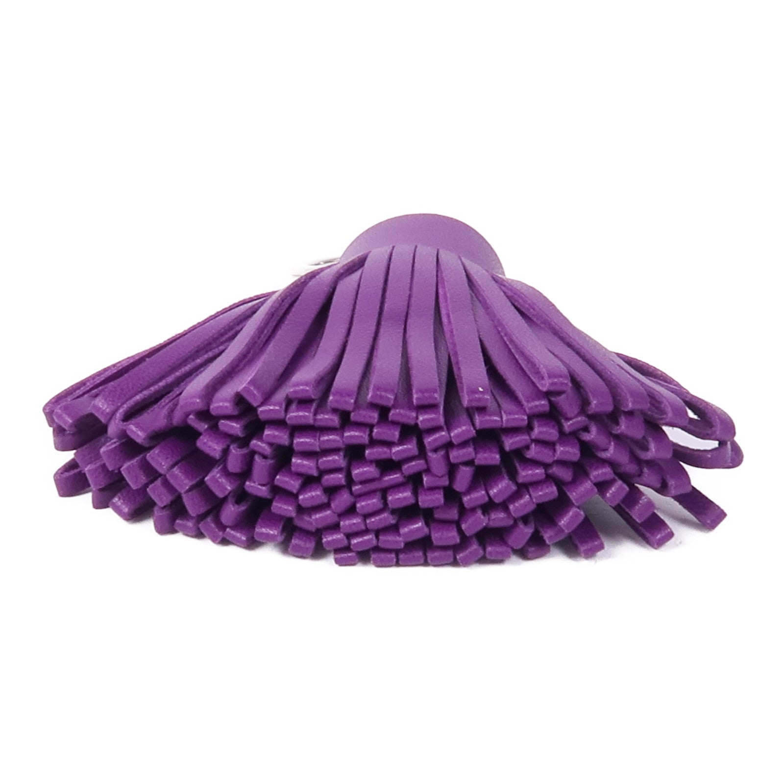 HERMES Milo皮革Carmen Key Ring銀扣鑰匙圈Violet