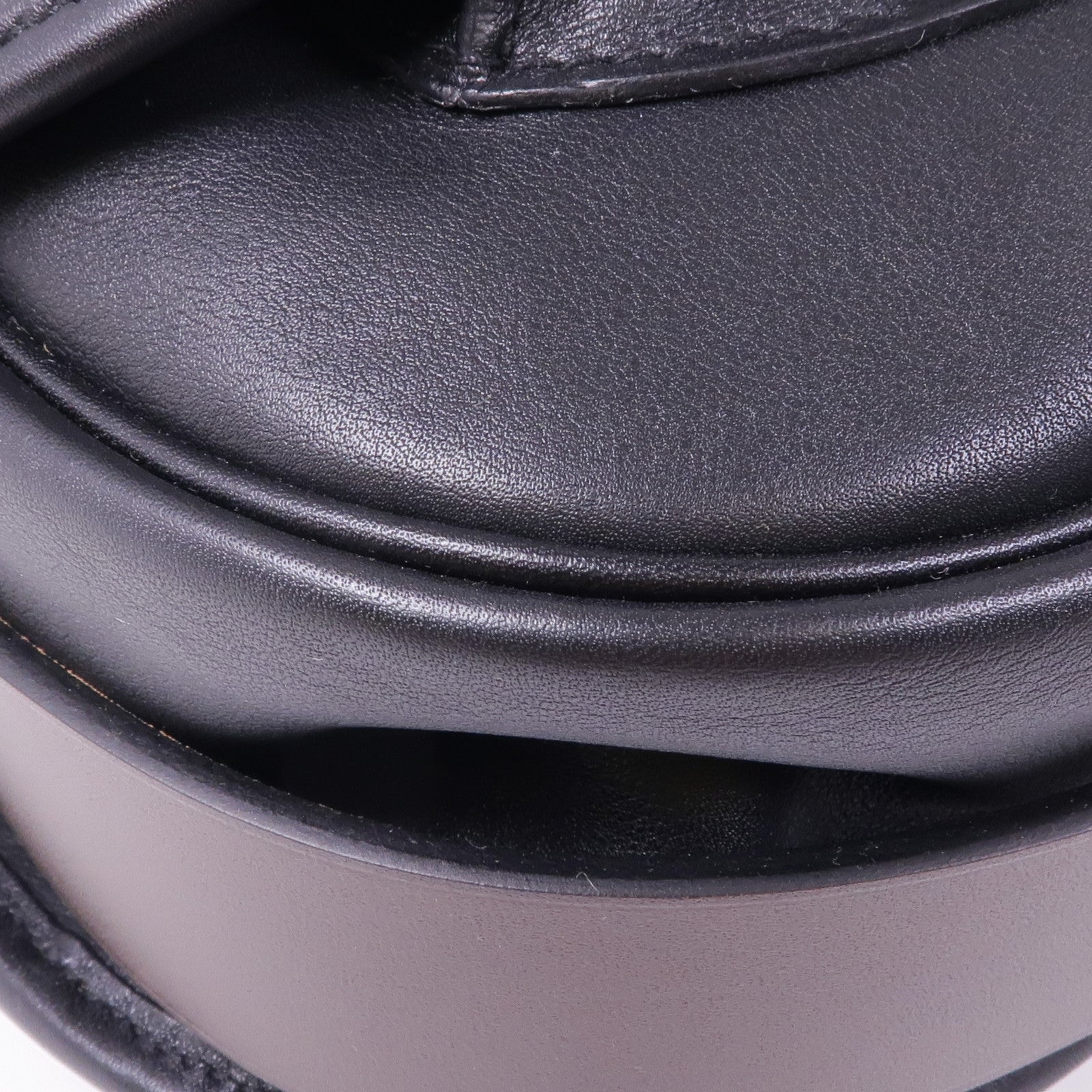 HERMES Swift皮革Barda銀扣肩背袋/斜挎包Noir