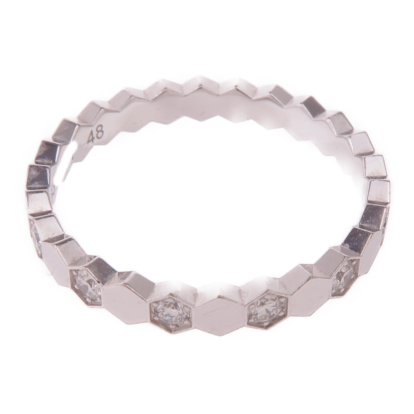 Chaumet 18K白金Bee de Chaumet Ring鑽石戒指Chaumet#48/US#4.5