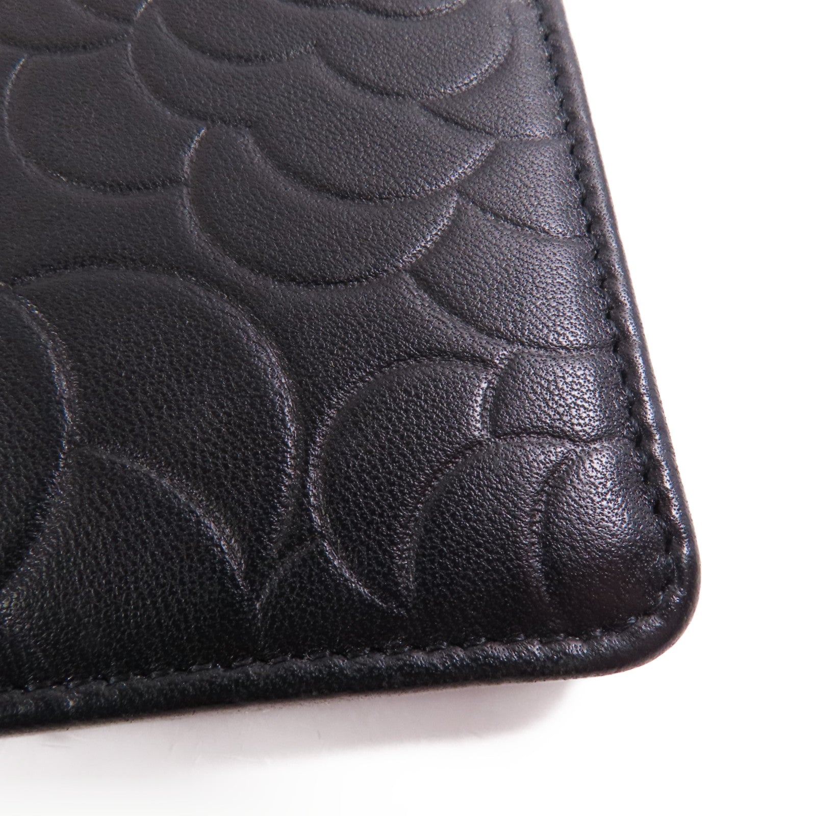 CHANEL 羊皮皮革Long Wallet銀扣錢包