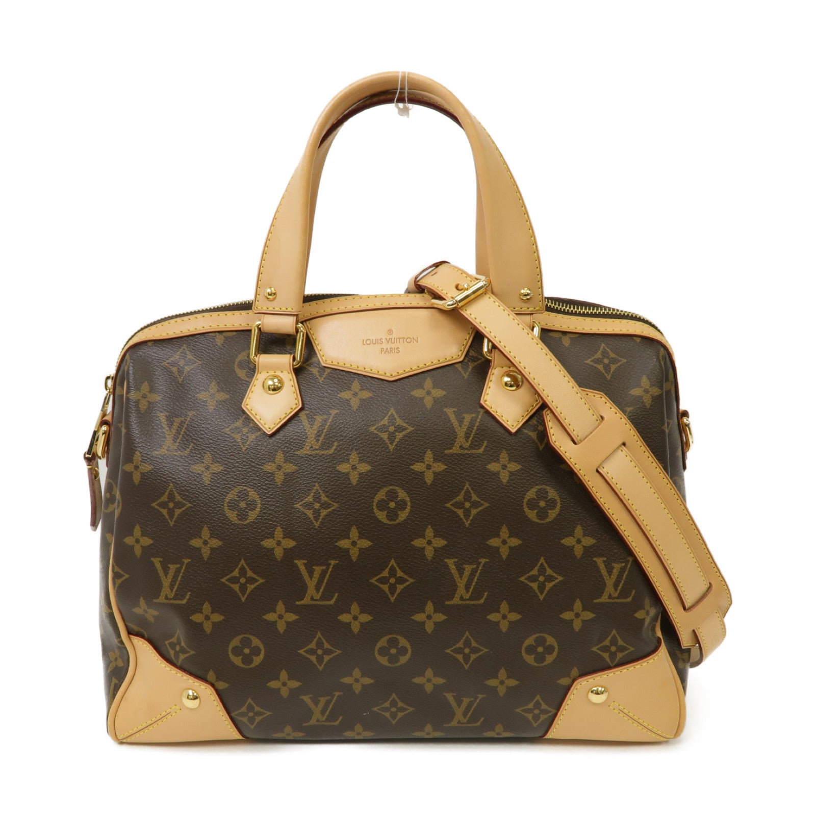 LOUIS VUITTON Monogram Retiro PM金扣手挽肩背兩用袋啡色