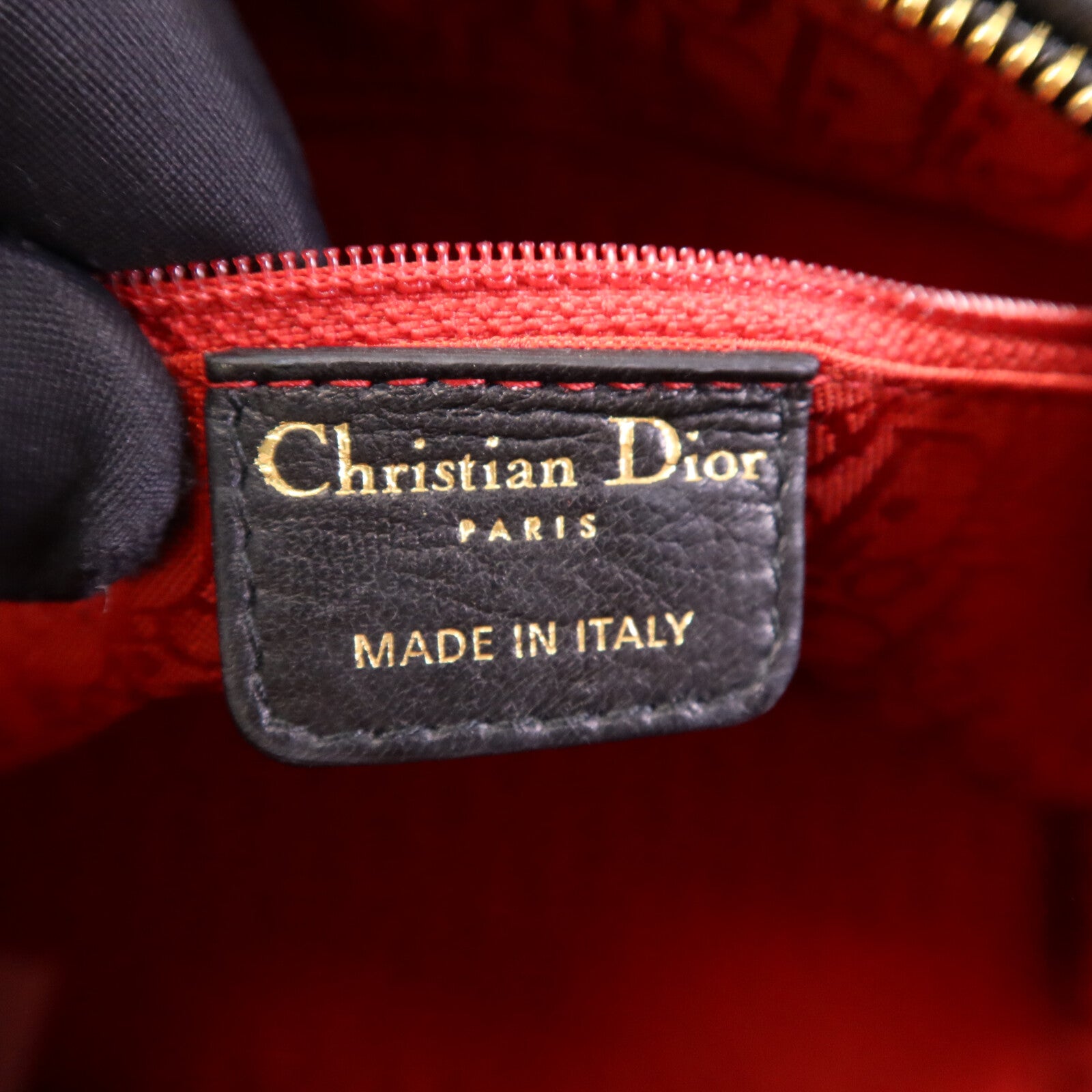 Dior 羊皮皮革Lady Dior Medium金扣手挽肩背兩用袋