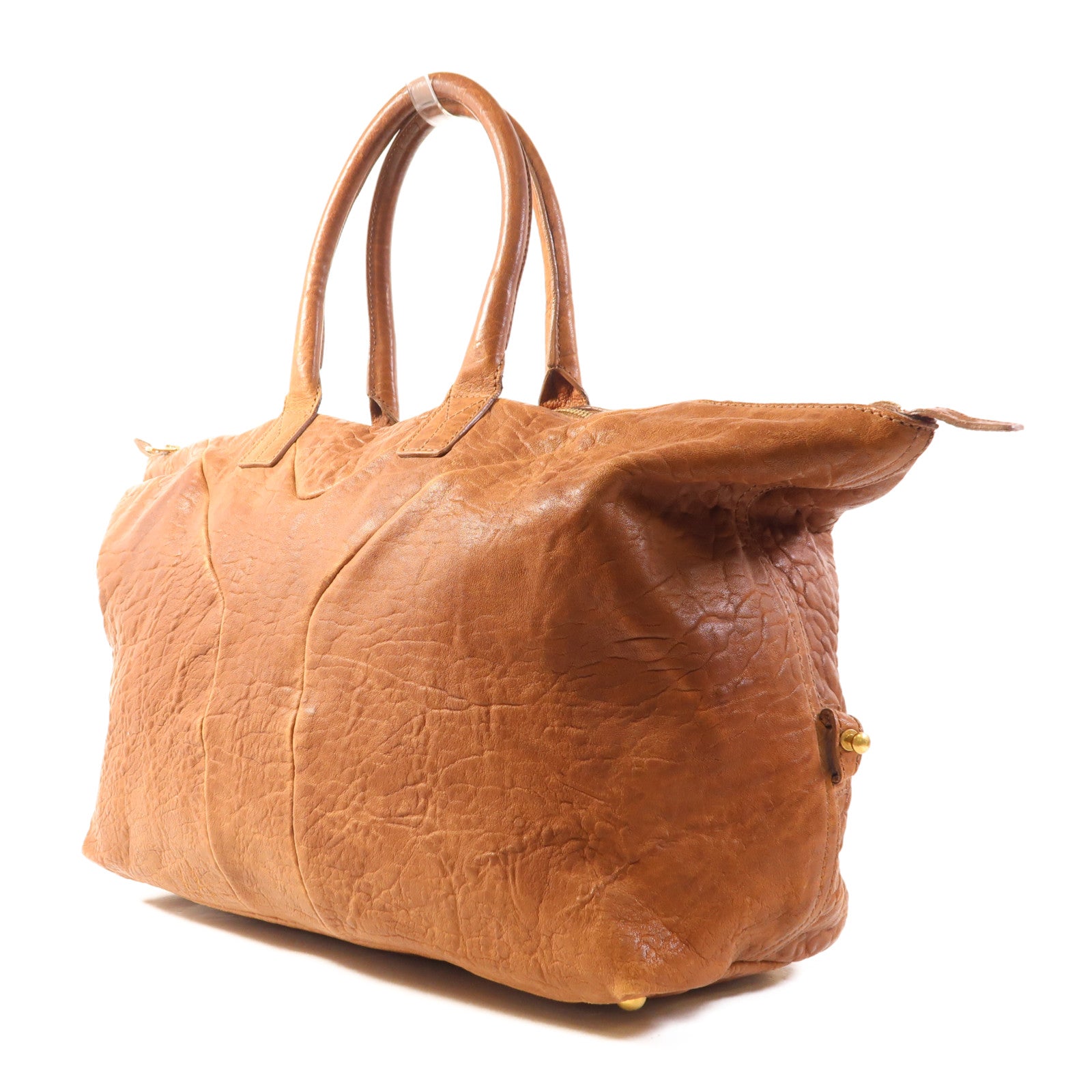 YVES SAINT LAURENT 牛皮皮革Handbag金扣手挽袋