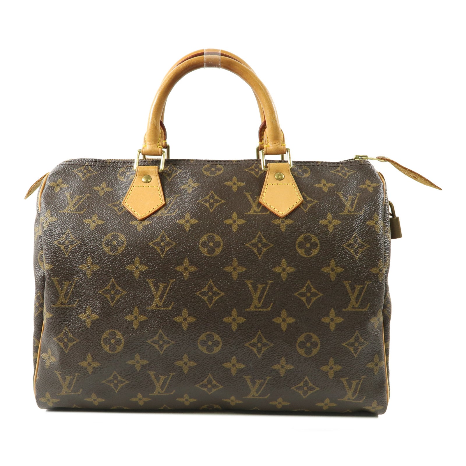 LOUIS VUITTON Monogram Speedy 30金扣手挽袋啡色