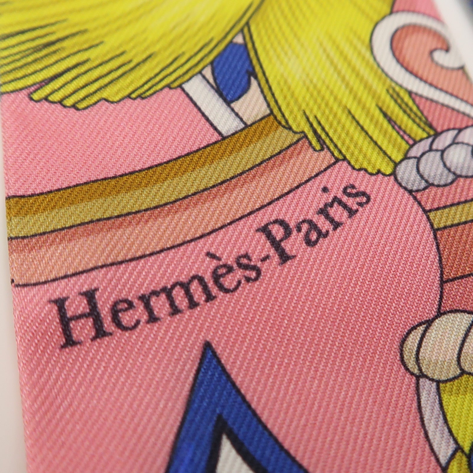 HERMES Twilly Scarf Scarves Silk Pink