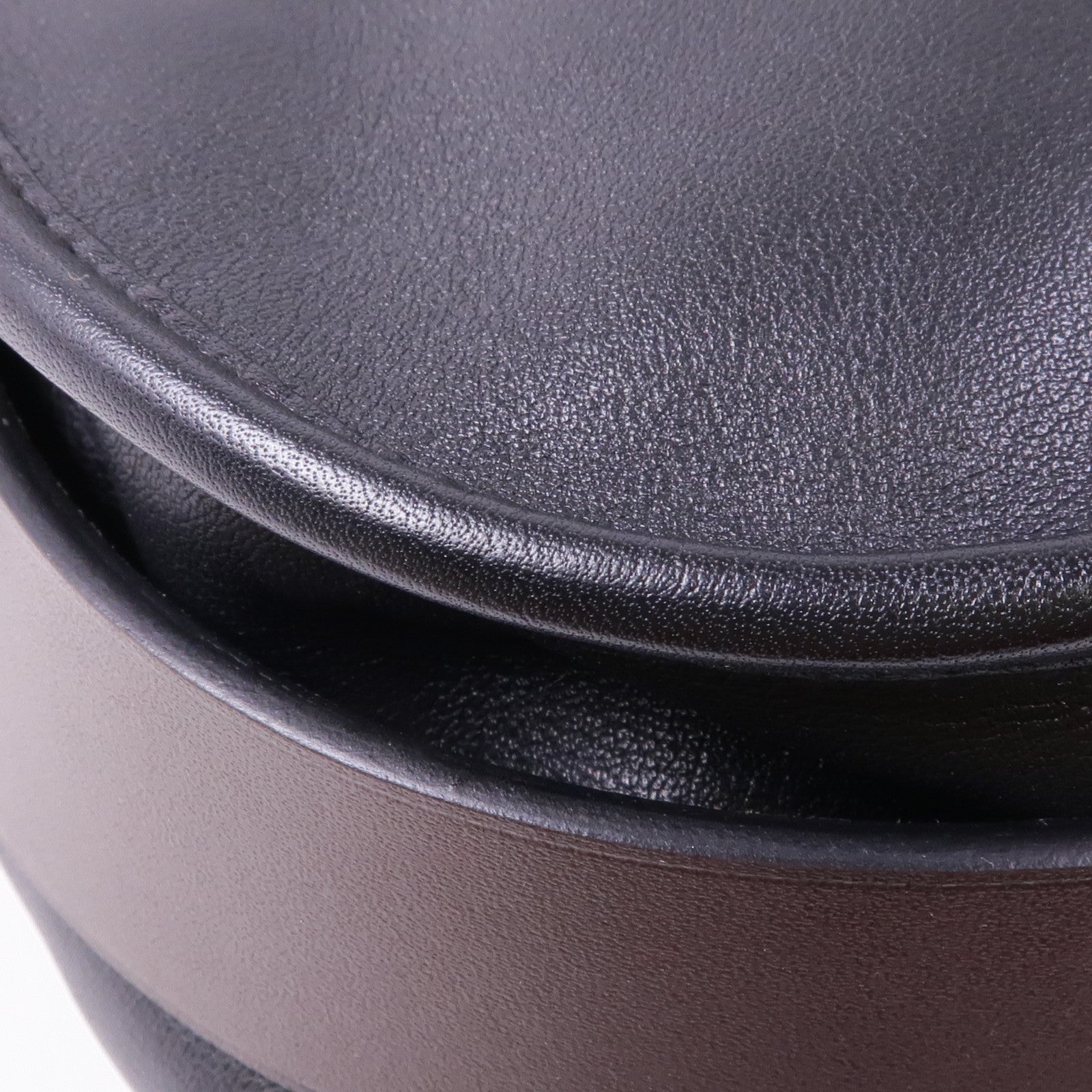 HERMES Swift皮革Barda銀扣肩背袋/斜挎包Noir