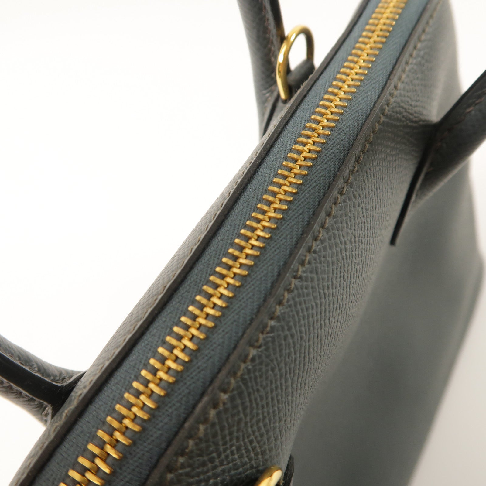 HERMES Epsom皮革Bolide 1923金扣手挽肩背兩用袋Bleu Orage