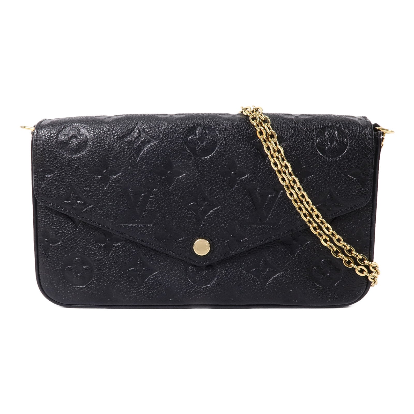 LOUIS VUITTON Monogram Empreinte Felicie Pochette鏈帶肩背袋