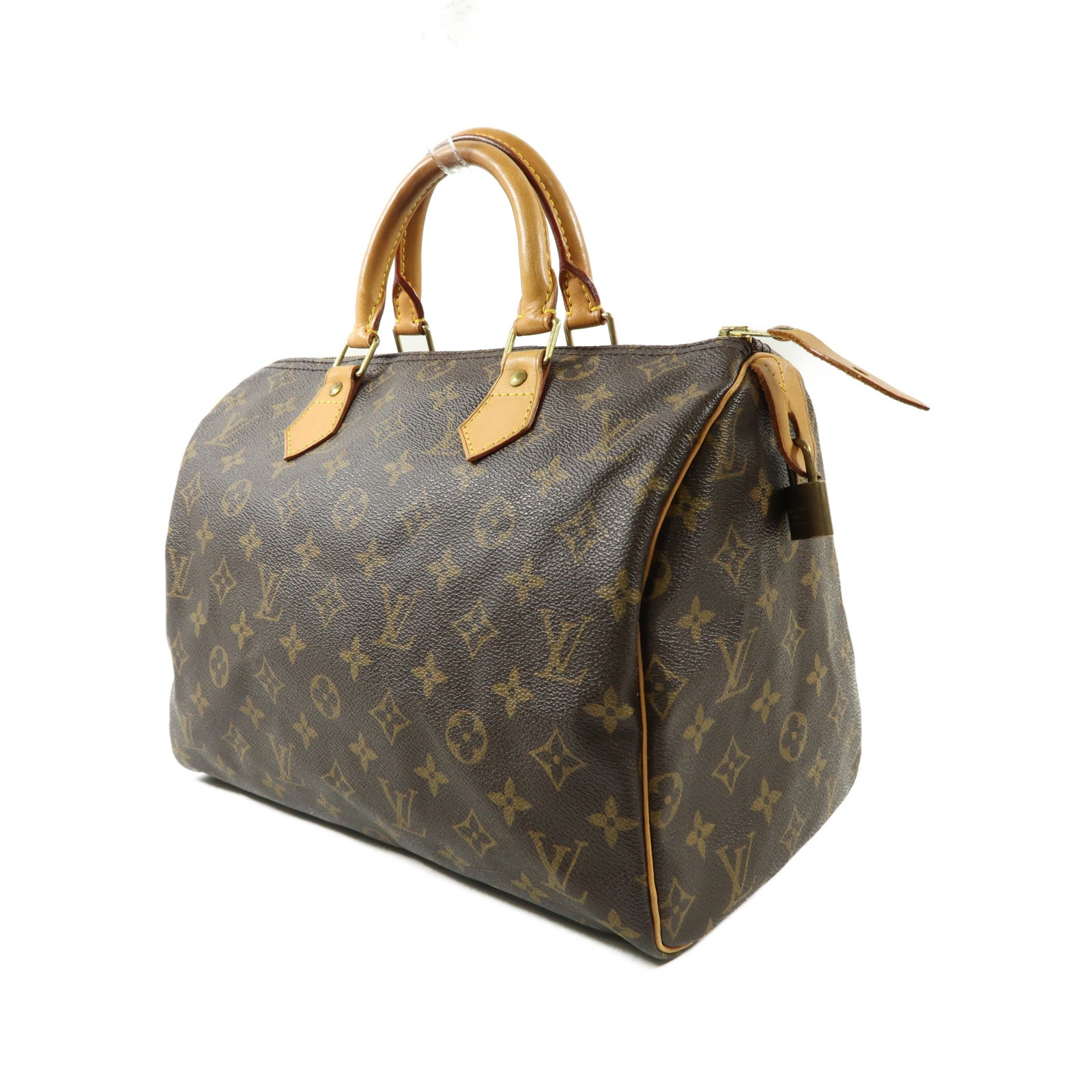 LOUIS VUITTON Monogram Speedy 30金扣手挽袋啡色