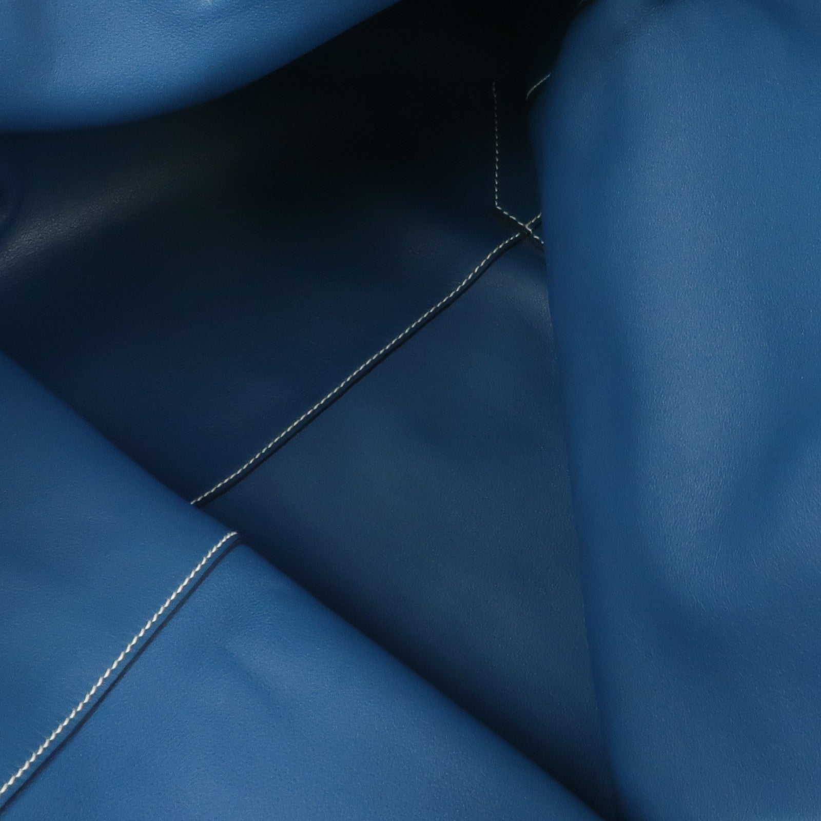 HERMES Clemence皮革Double Sens 35手挽袋Bleu Atoll/Blue Jean