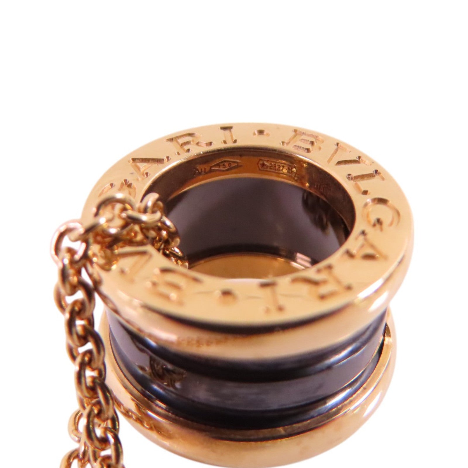 BVLGARI B-zero1 Necklace 18K Rose Gold Ceramic