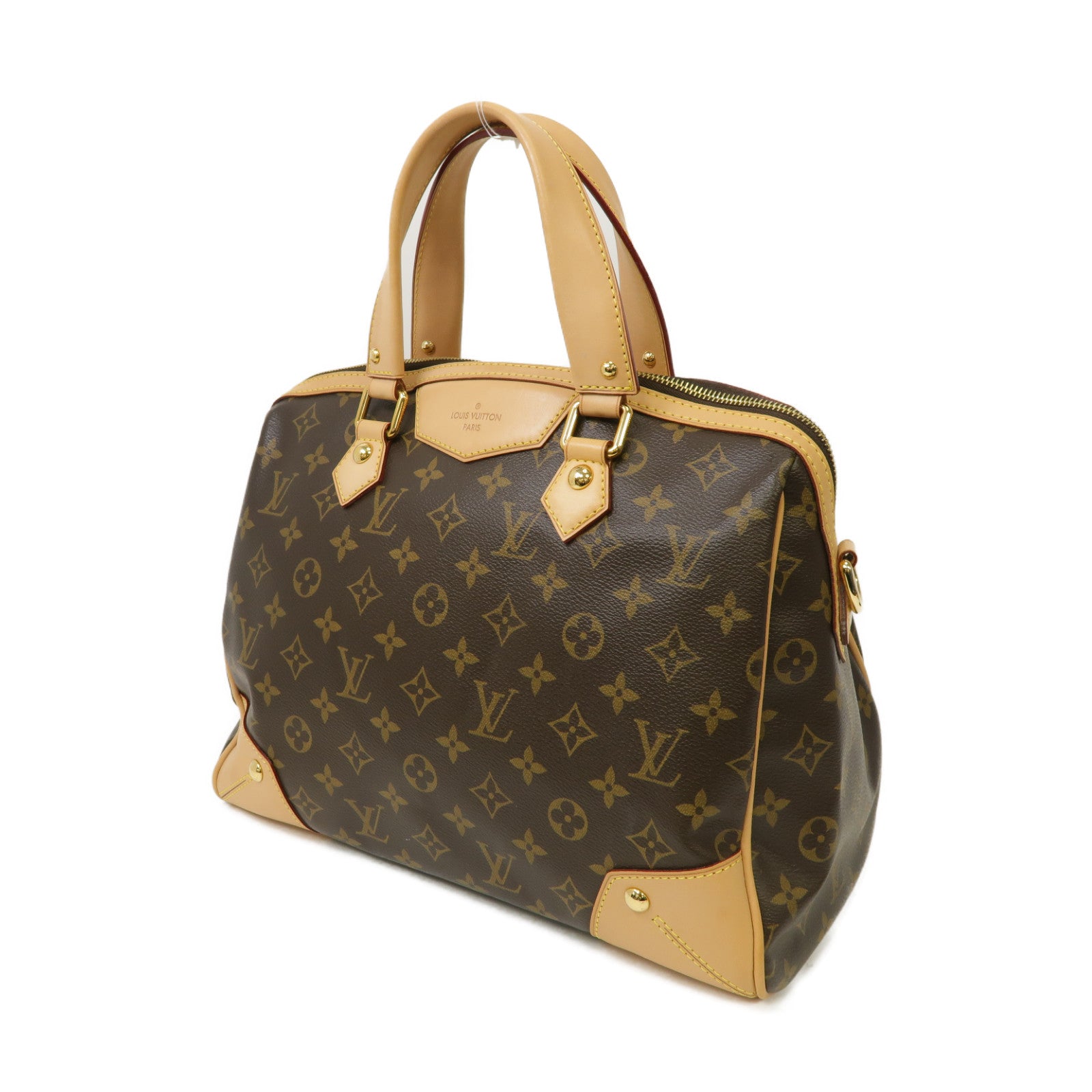 LOUIS VUITTON Monogram Retiro PM金扣手挽肩背兩用袋啡色