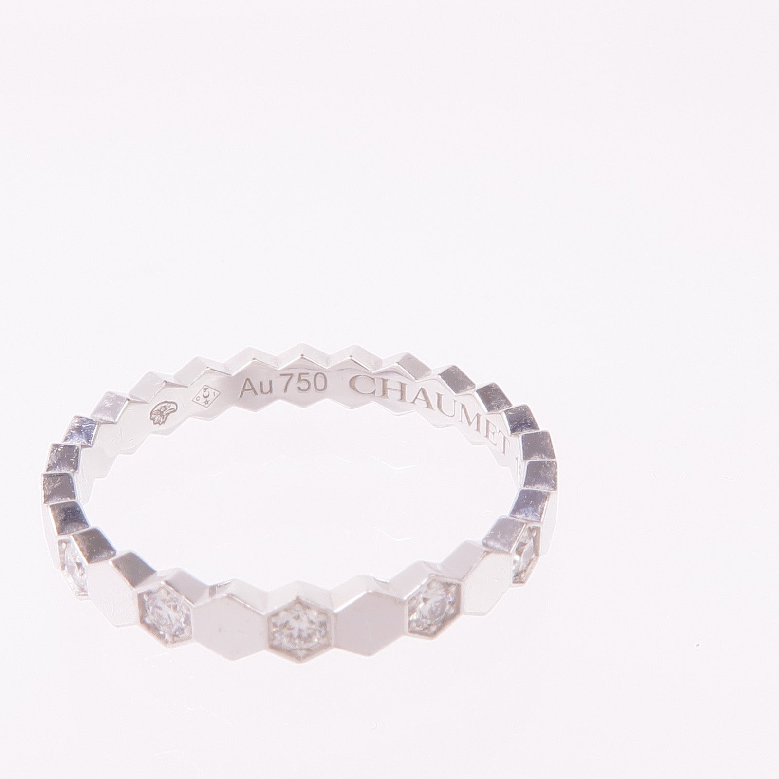 Chaumet 18K白金Bee de Chaumet Ring鑽石戒指Chaumet#48/US#4.5