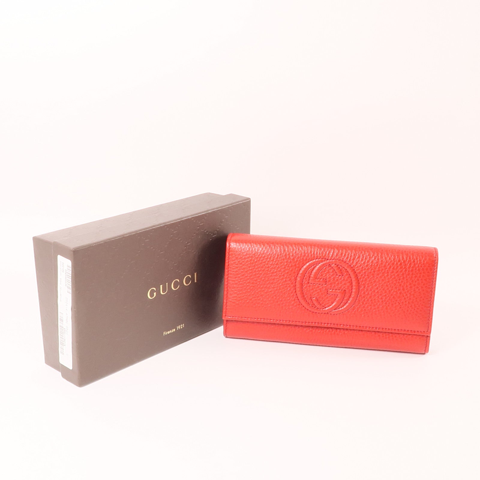 GUCCI 牛皮皮革Long Wallet長錢包紅色