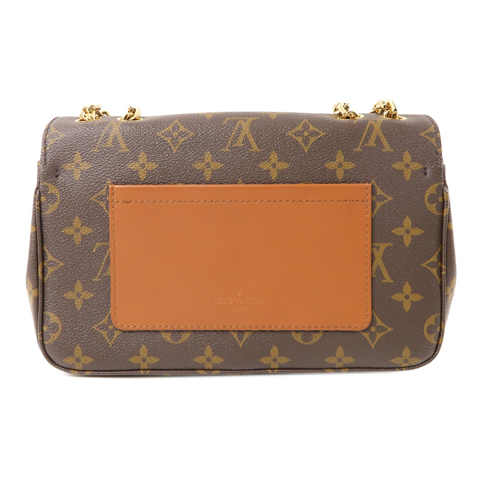 LOUIS VUITTON Monogram Marceau金扣鏈帶肩背袋棕色