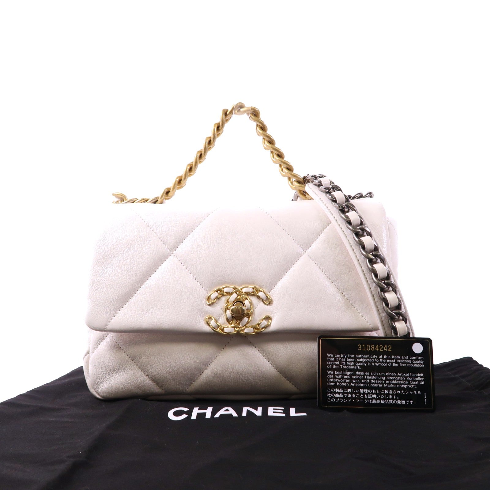 CHANEL 羊皮皮革Chanel 19手挽肩背兩用袋