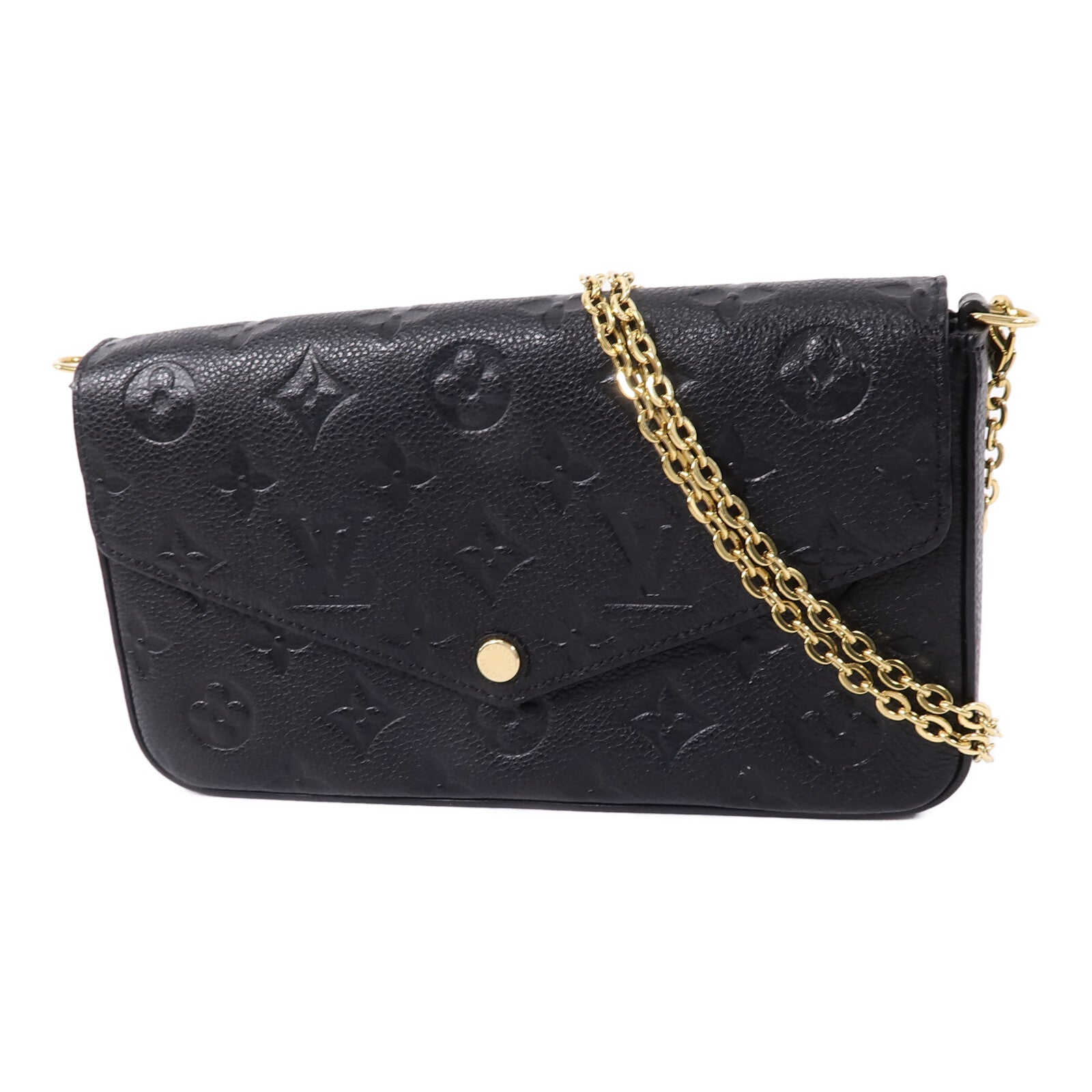 LOUIS VUITTON Monogram Empreinte Felicie Pochette鏈帶肩背袋