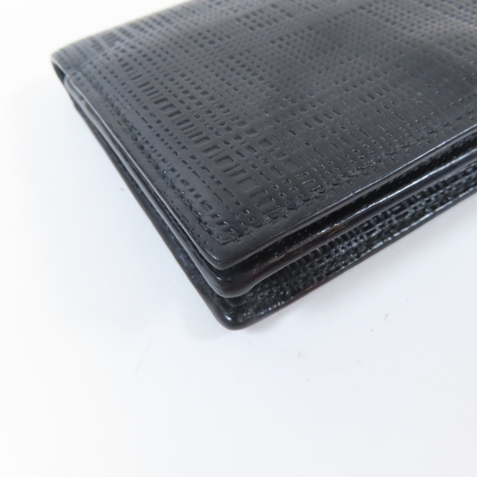 LOEWE 皮革Card Case銀扣卡片套黑色