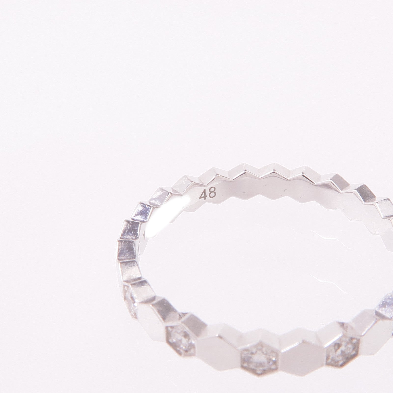 Chaumet 18K白金Bee de Chaumet Ring鑽石戒指Chaumet#48/US#4.5