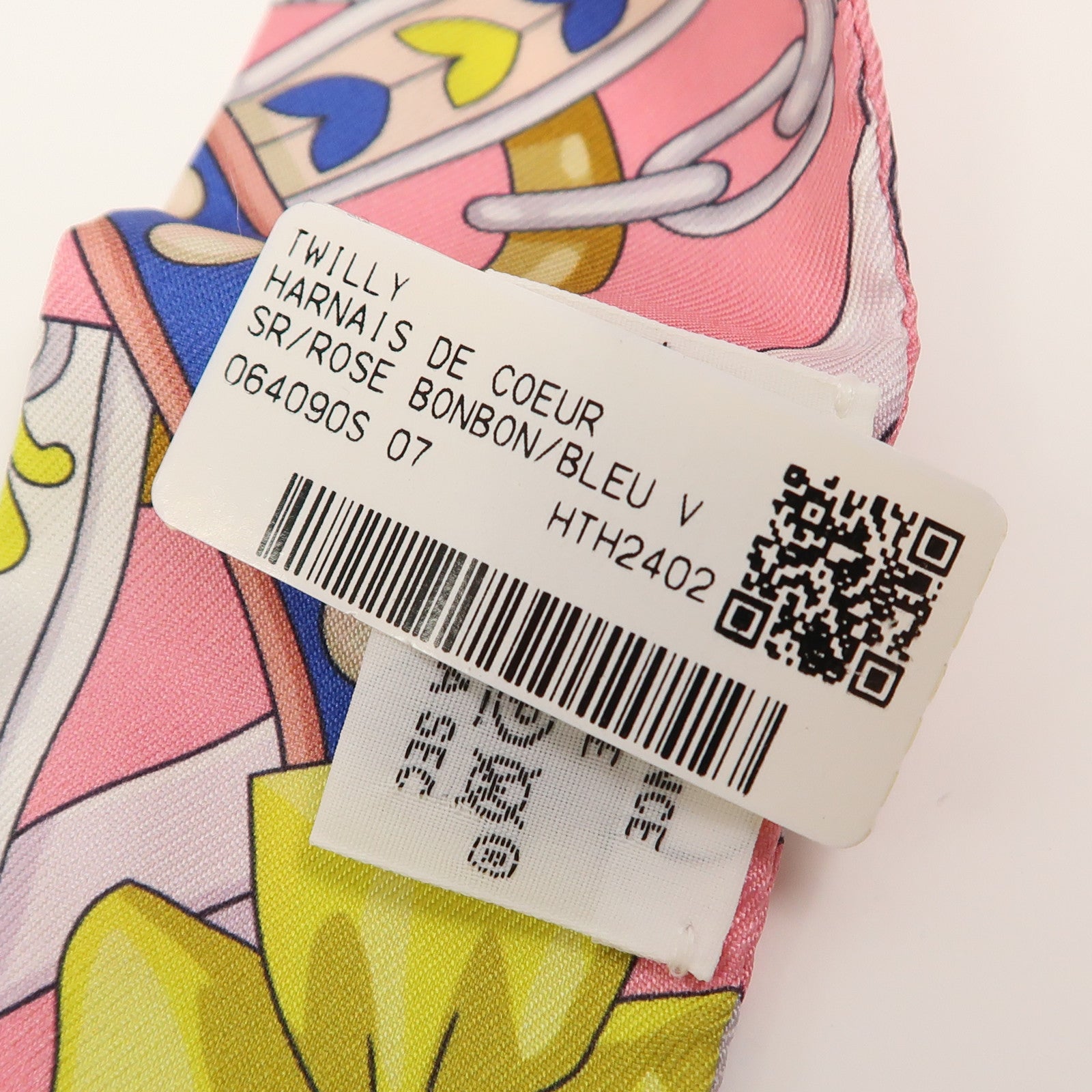 HERMES Twilly Scarf Scarves Silk Pink