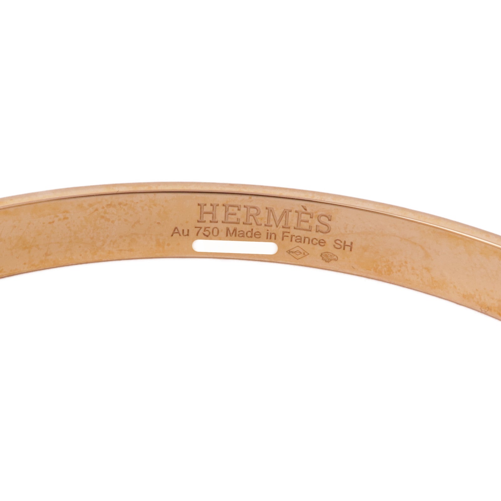 HERMES (PRICE DOWN) CDC Collier De Chien Bracelet Diamond 18K Pink Gold