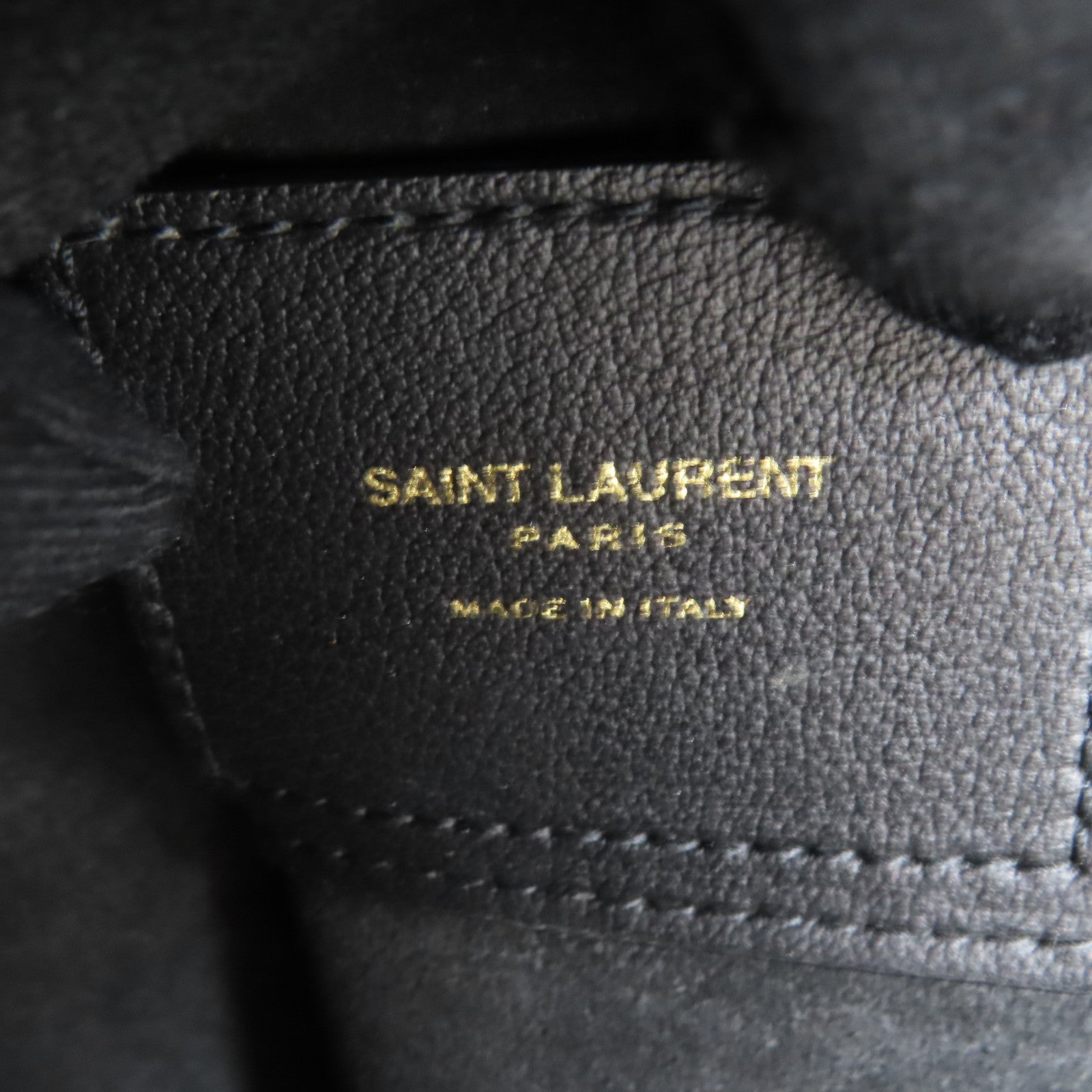 SAINT LAURENT 牛皮皮革Shopping Saint Laurent Tote Bag金扣手挽袋黑色
