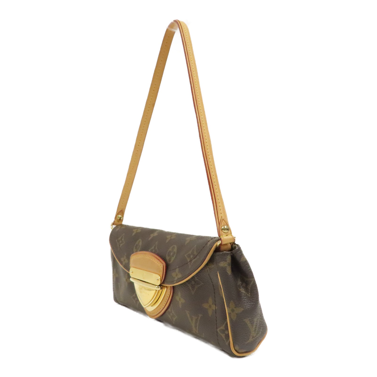 LOUIS VUITTON Monogram Pochette Beverly金扣肩背袋啡色