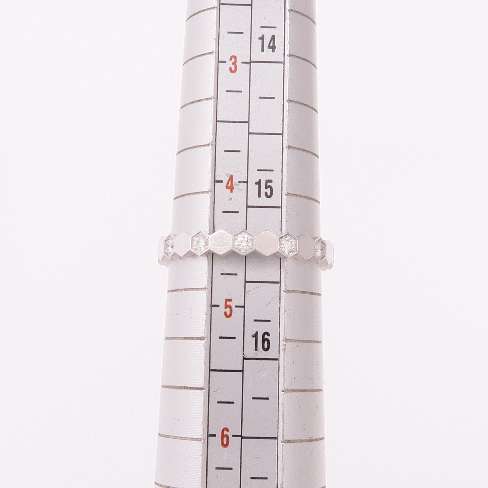 Chaumet 18K白金Bee de Chaumet Ring鑽石戒指Chaumet#48/US#4.5