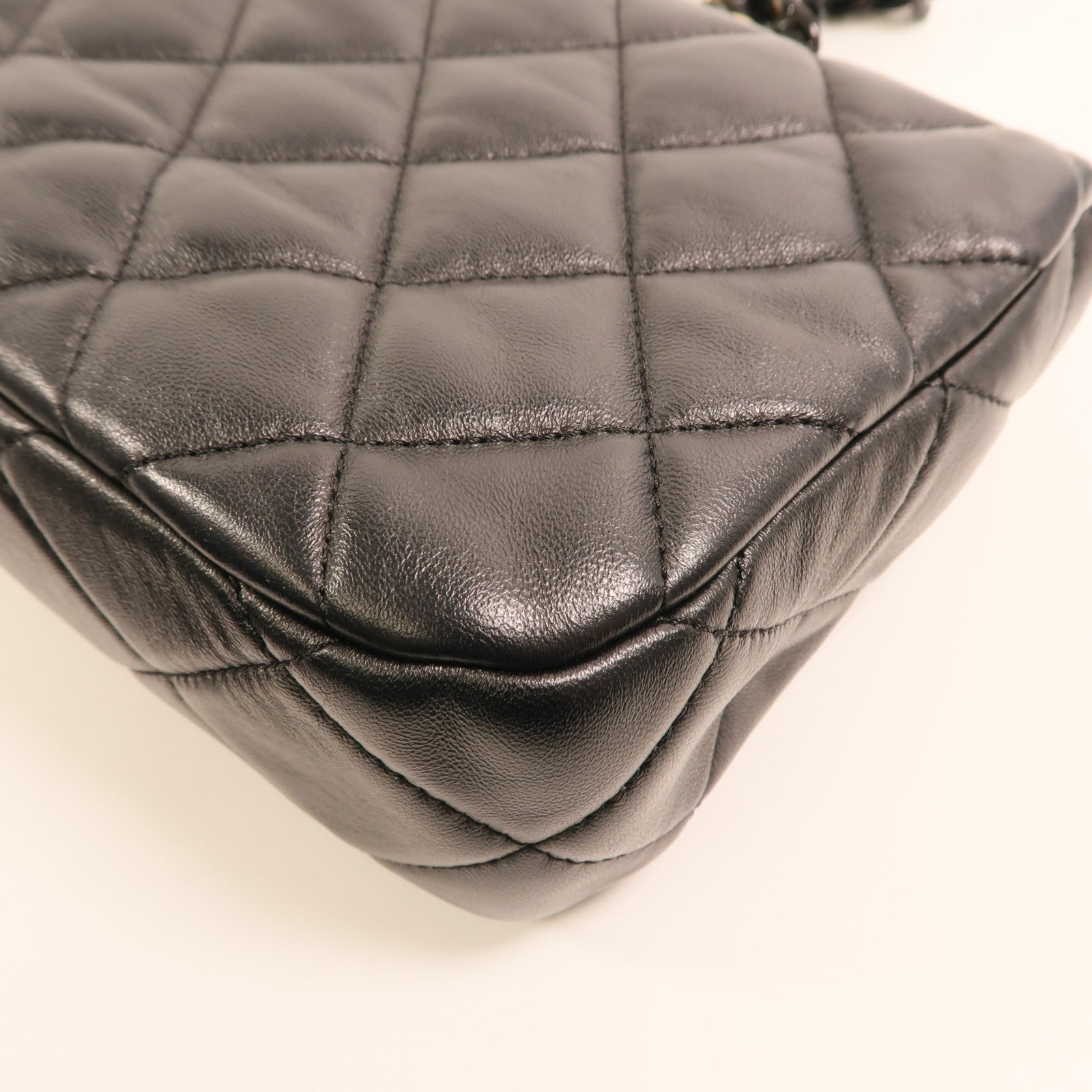 CHANEL 羊皮皮革Flap Bag金扣鏈帶肩背袋