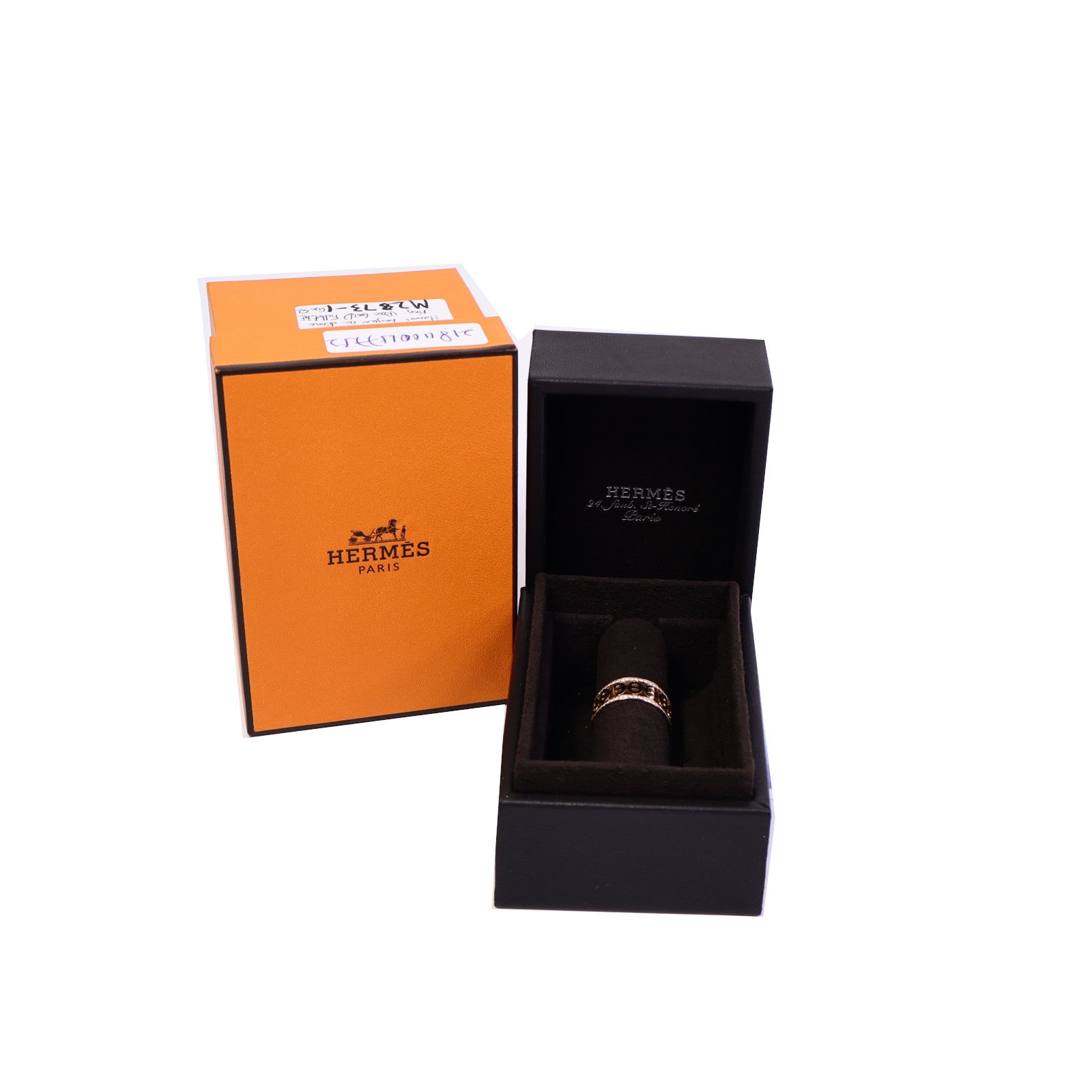 HERMES 18K玫瑰金Chaine D'Ancre Divine Ring戒指