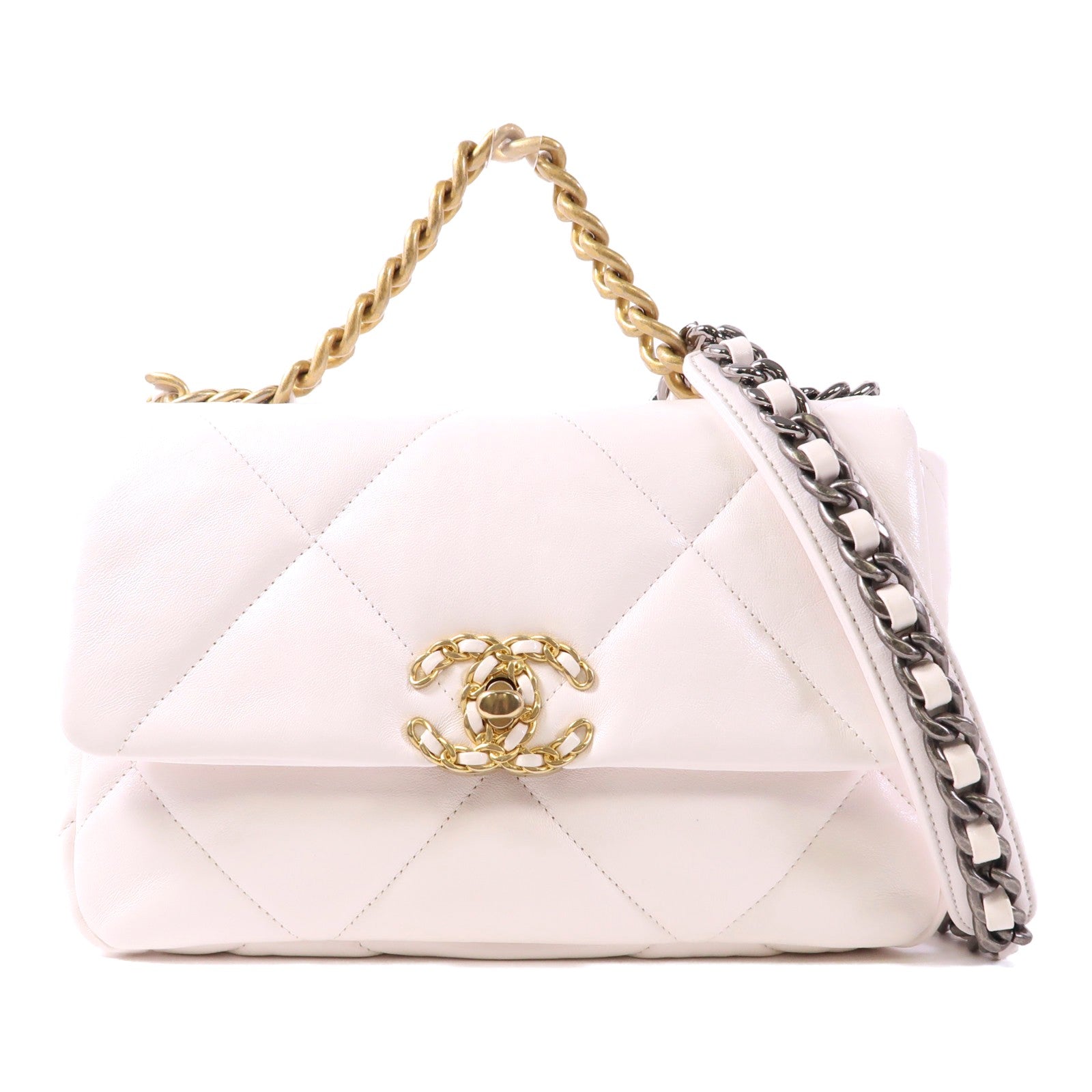 CHANEL 羊皮皮革Chanel 19手挽肩背兩用袋