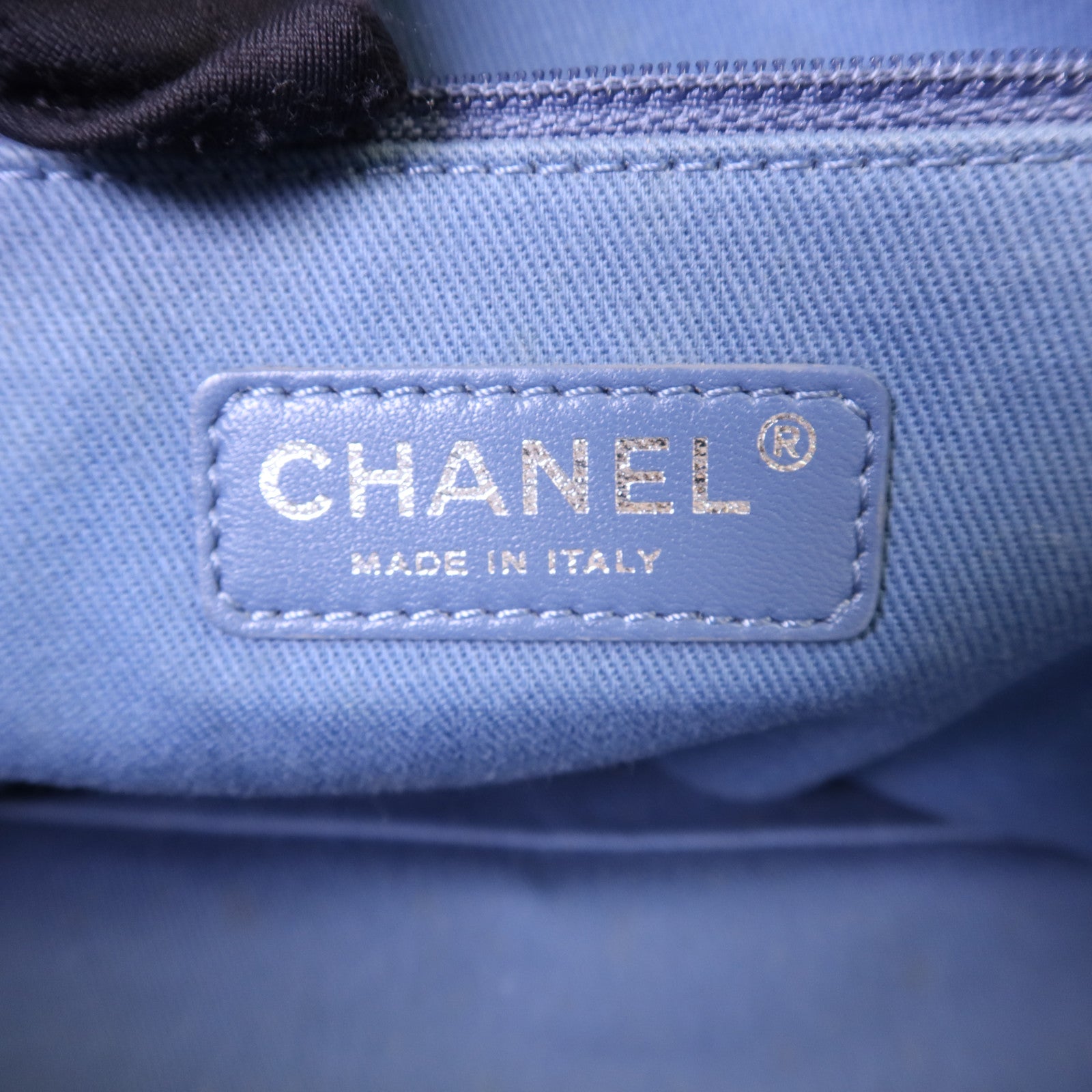 CHANEL 拉菲草Deauville Tote Bag銀扣手挽肩背兩用袋