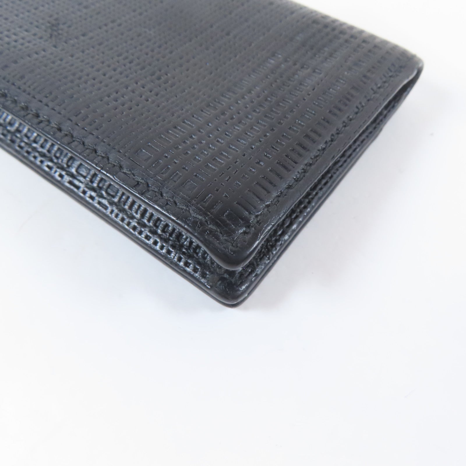 LOEWE 皮革Card Case銀扣卡片套黑色