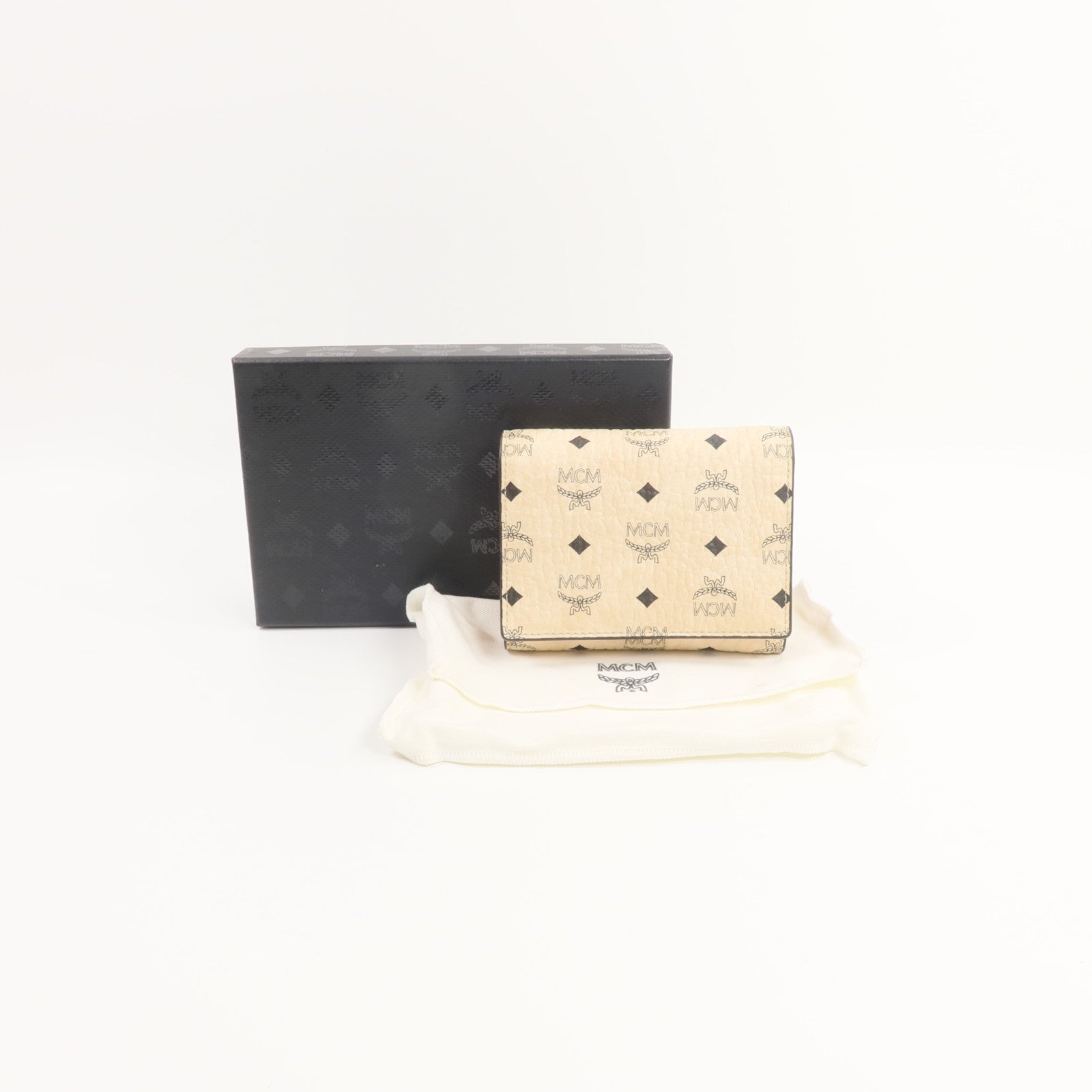 MCM 塗層帆布/牛皮皮革Wallet錢包