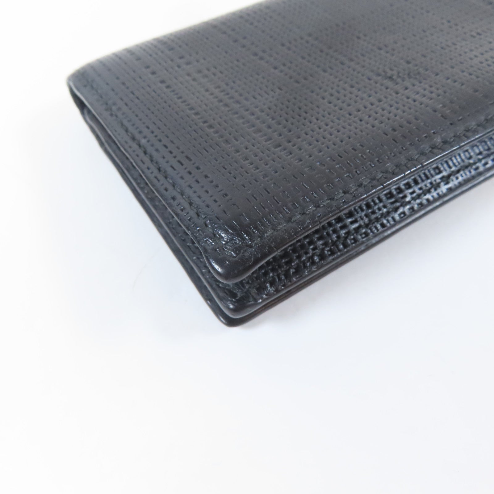 LOEWE 皮革Card Case銀扣卡片套黑色