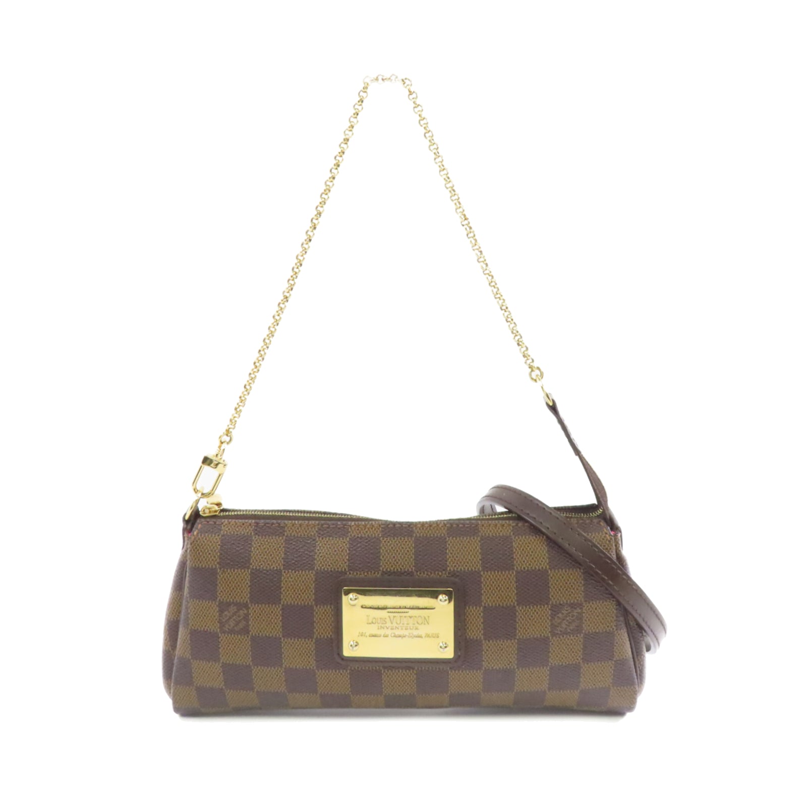 LOUIS VUITTON 【激減優惠】Damier Eva金扣手挽肩背兩用袋棕色