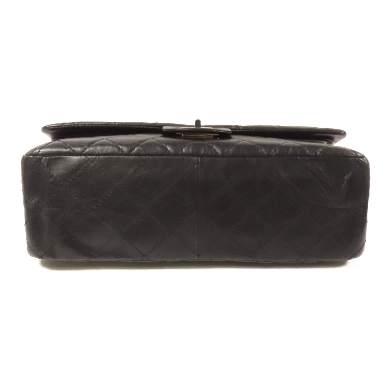 CHANEL 牛皮皮革2.55 Large銀扣鏈帶肩背袋