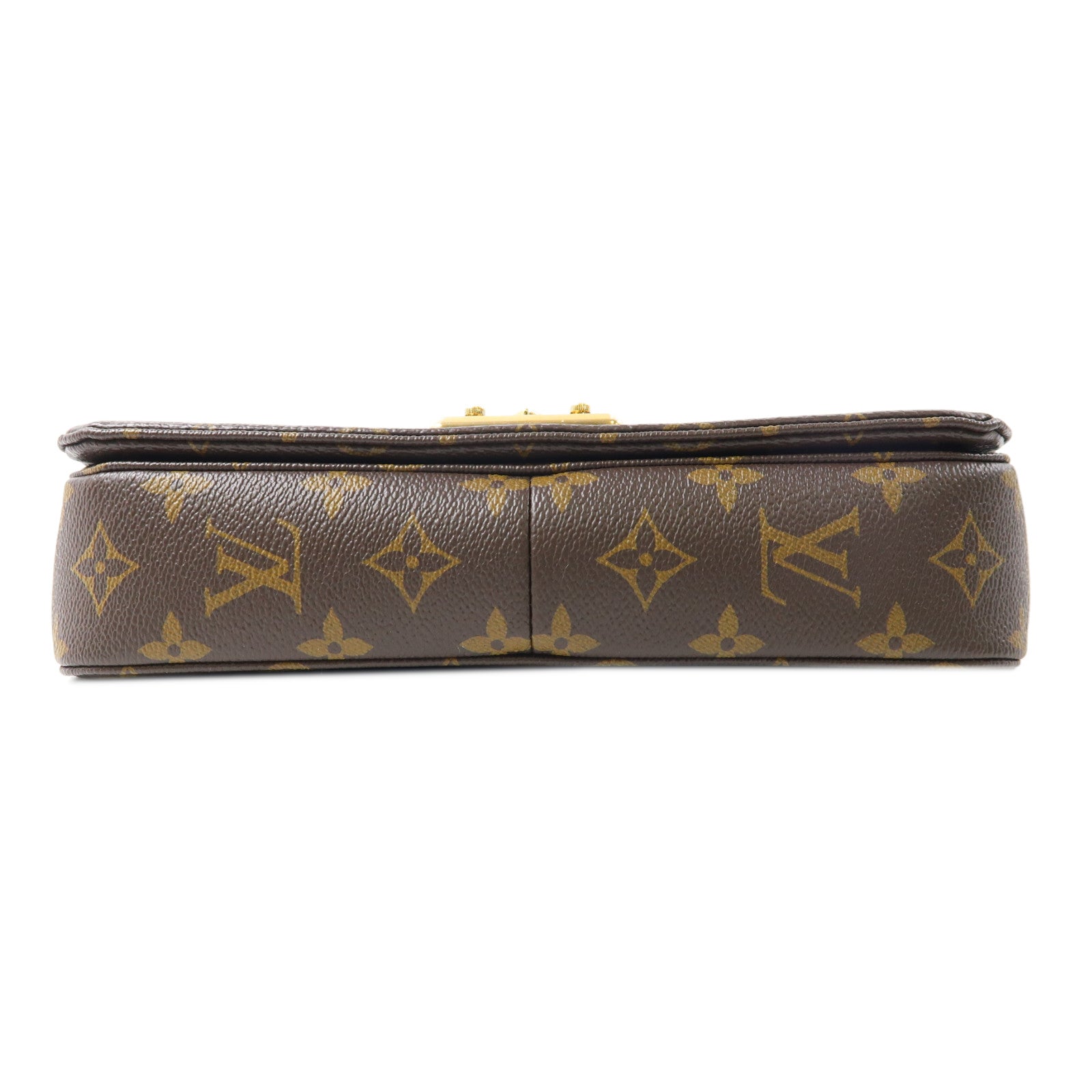LOUIS VUITTON Monogram Marceau金扣鏈帶肩背袋棕色