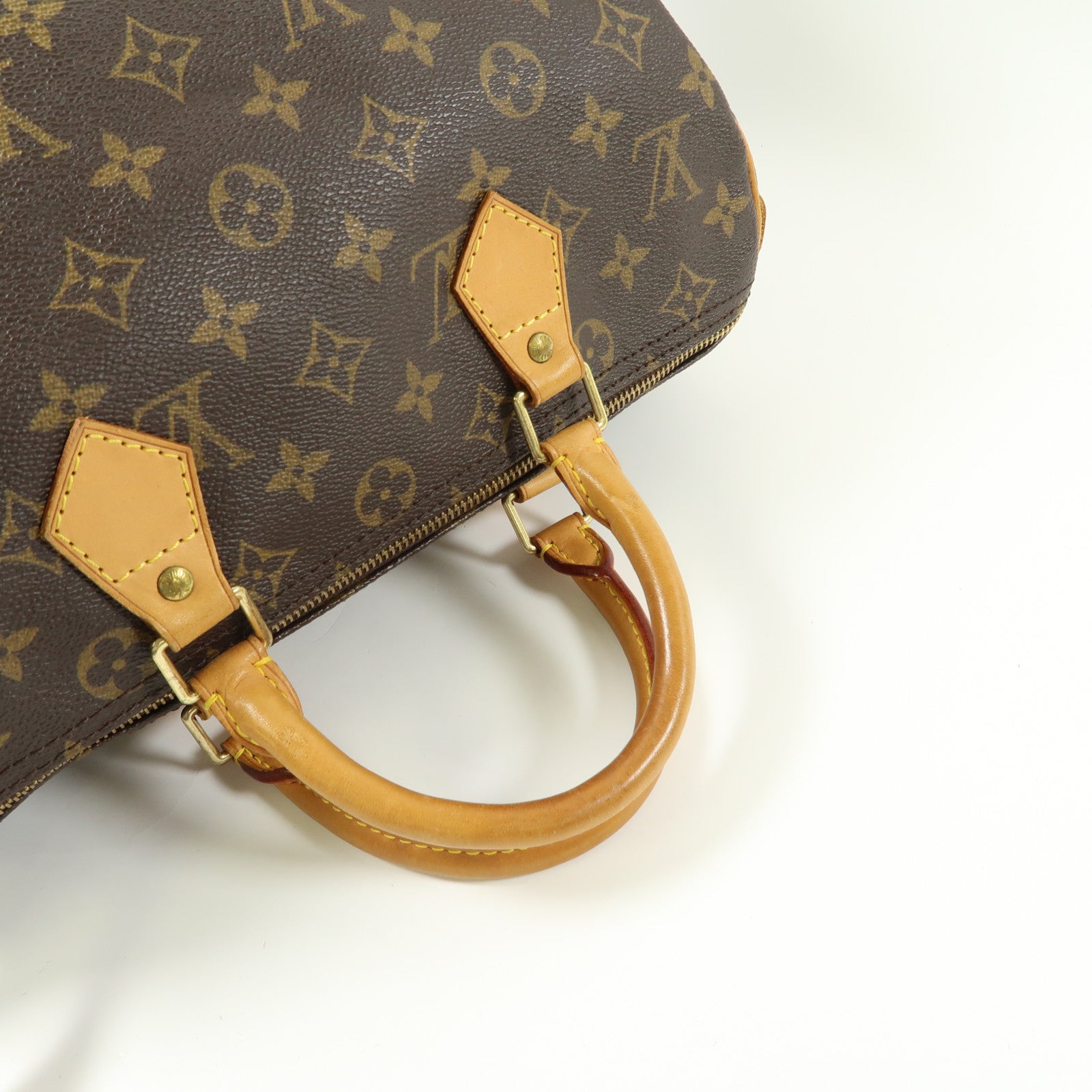 LOUIS VUITTON Monogram Speedy 30金扣手挽袋啡色