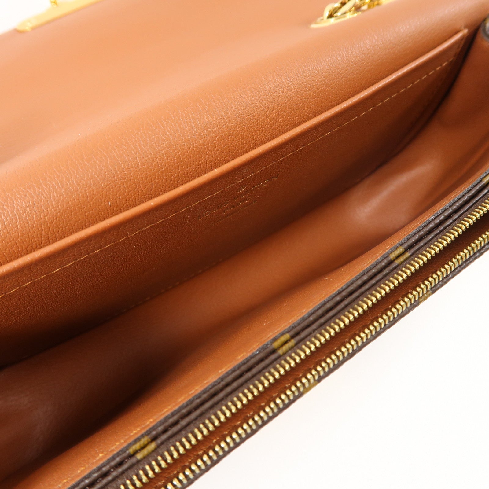 LOUIS VUITTON Monogram Marceau金扣鏈帶肩背袋棕色