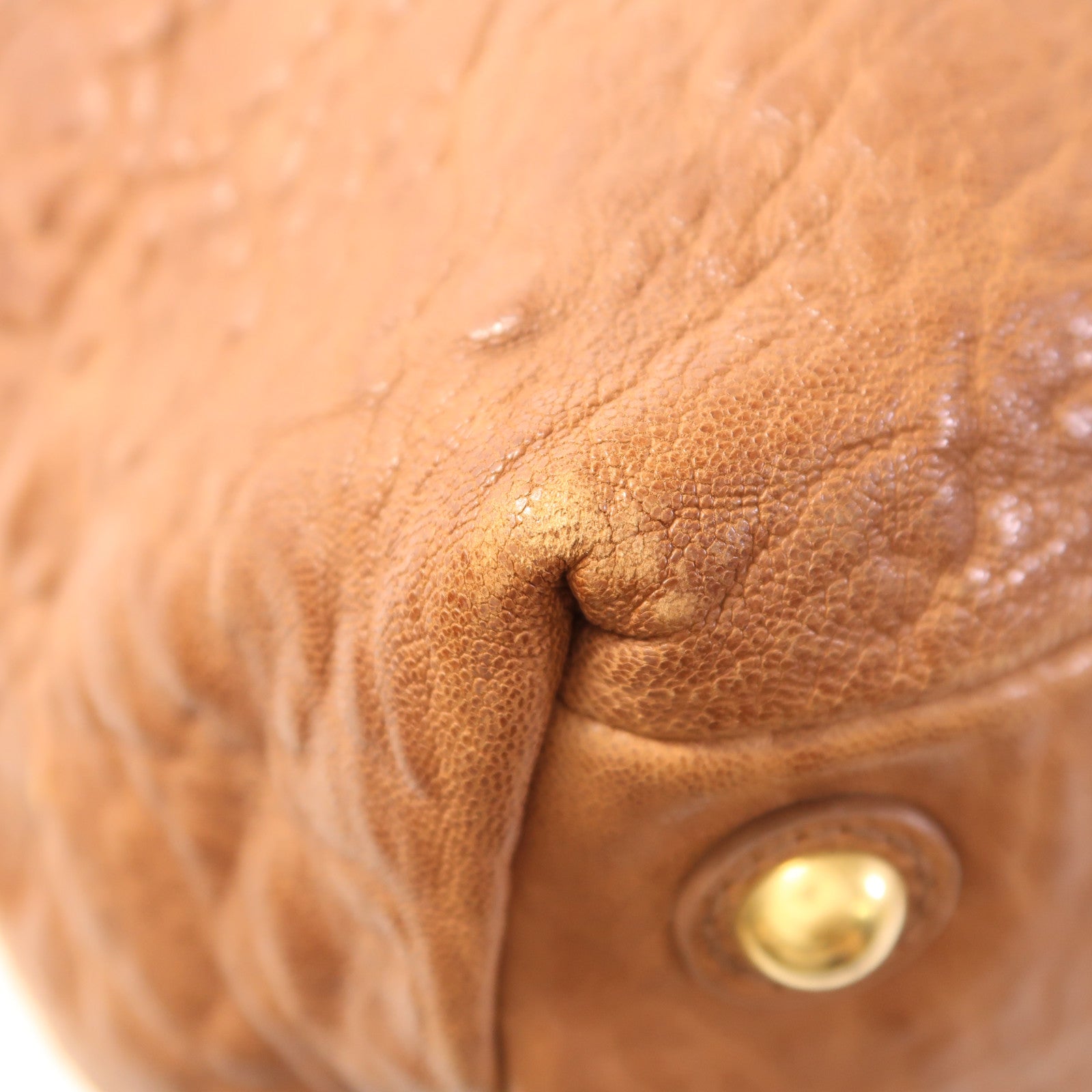 YVES SAINT LAURENT 牛皮皮革Handbag金扣手挽袋