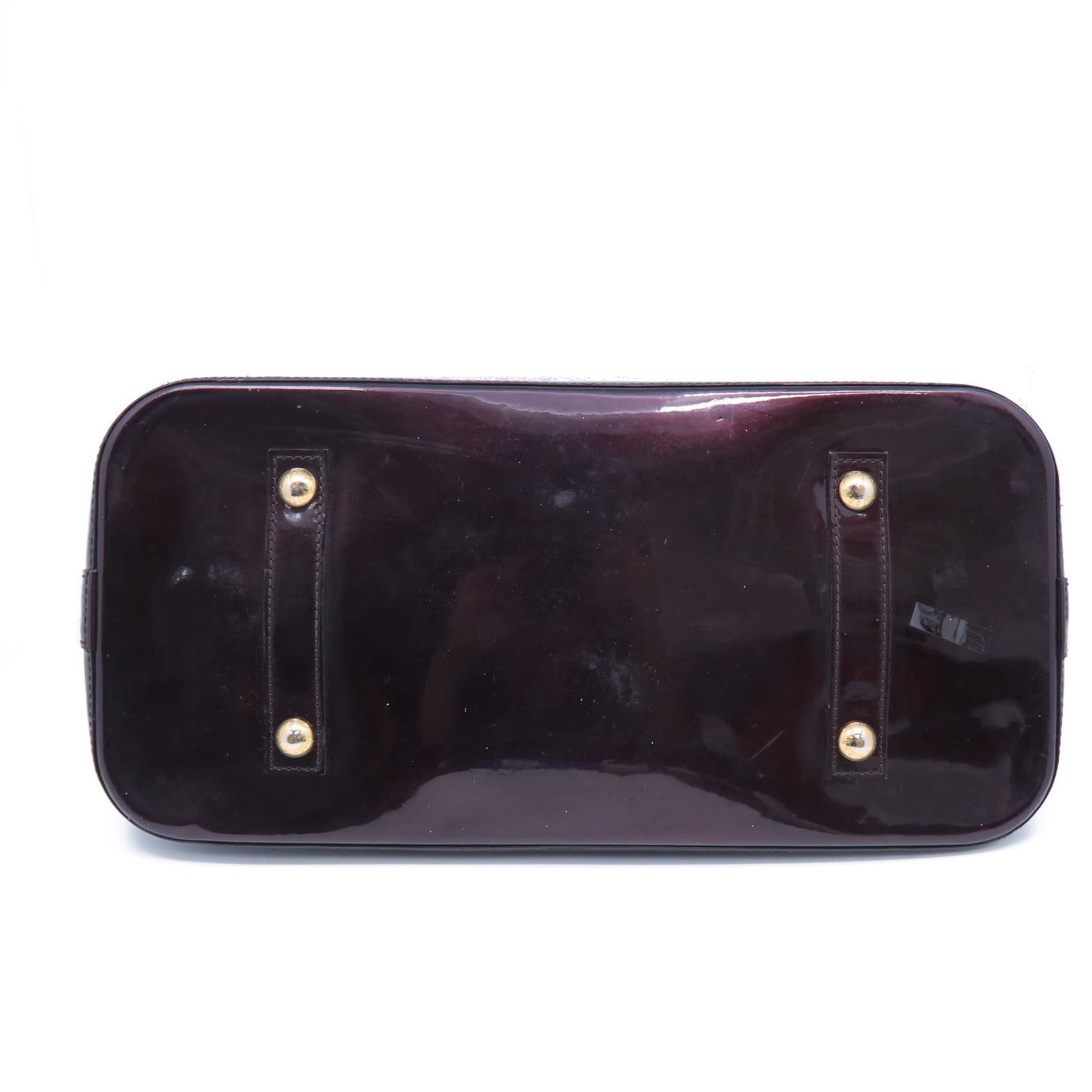 LOUIS VUITTON **【清倉大減價】Monogram Vernis Alma MM金扣手挽袋酒紅色