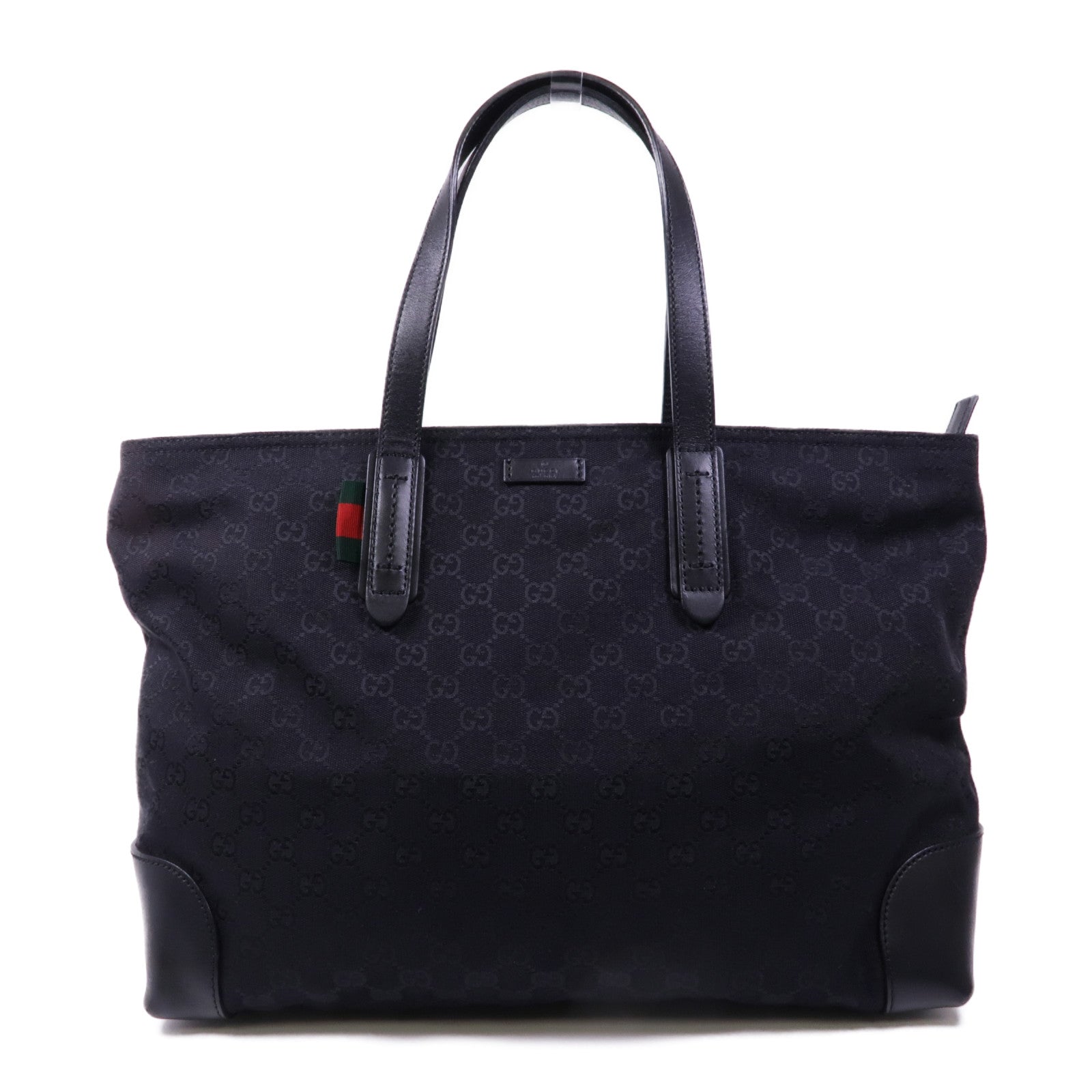 GUCCI 帆布Tote Bag銀扣手挽袋