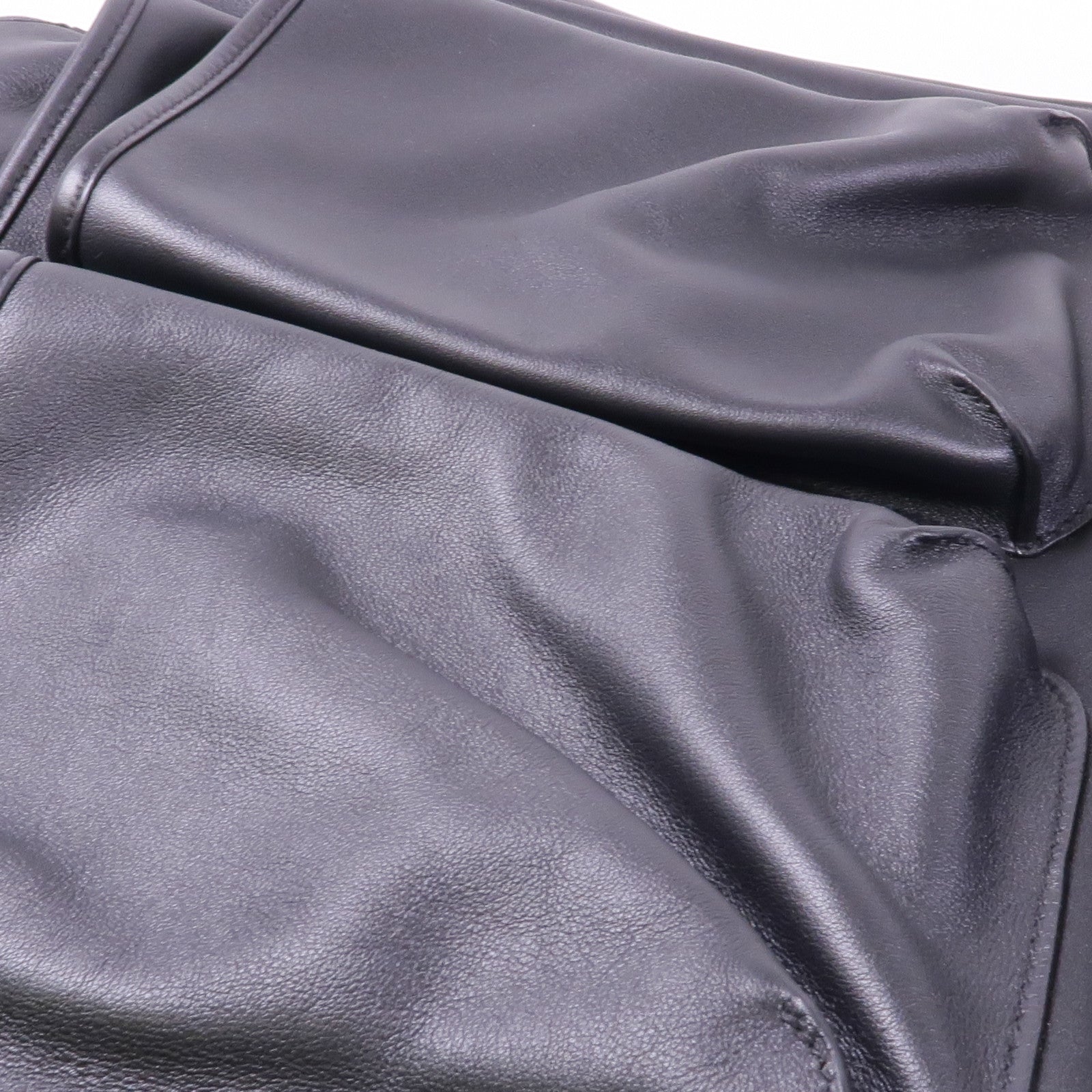 HERMES Swift皮革Barda銀扣肩背袋/斜挎包Noir